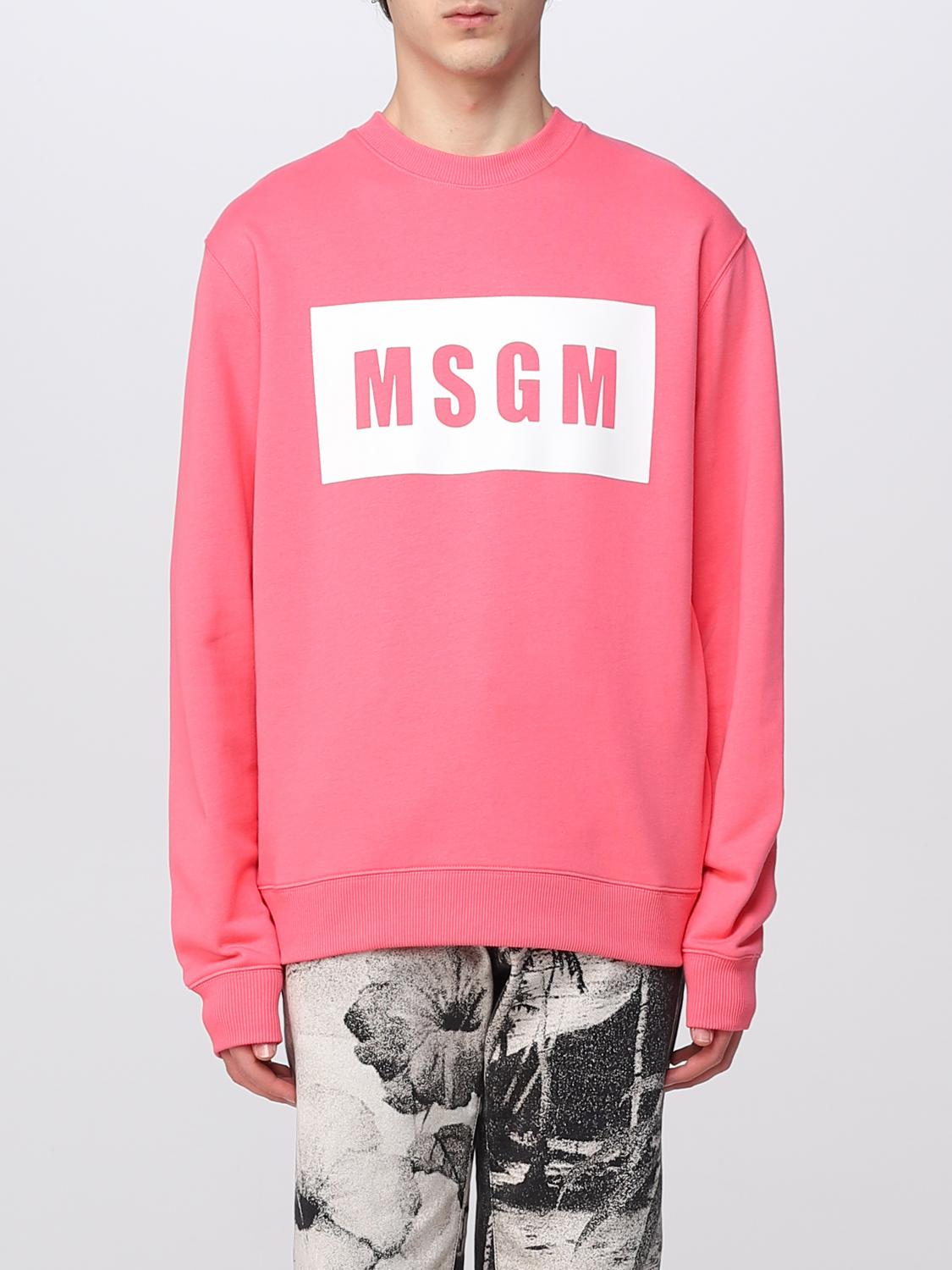 MSGM SWEATSHIRT: Pullover herren MSGM, Fuchsia - Img 1