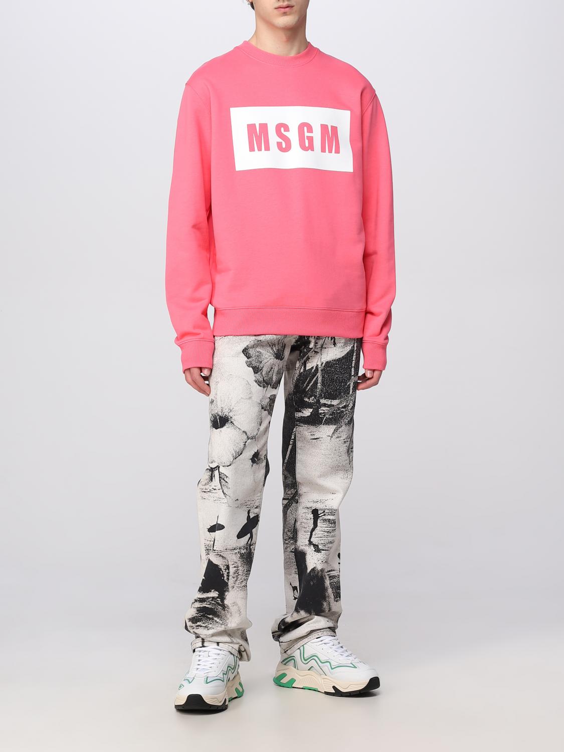 MSGM SWEATSHIRT: Pullover herren MSGM, Fuchsia - Img 2