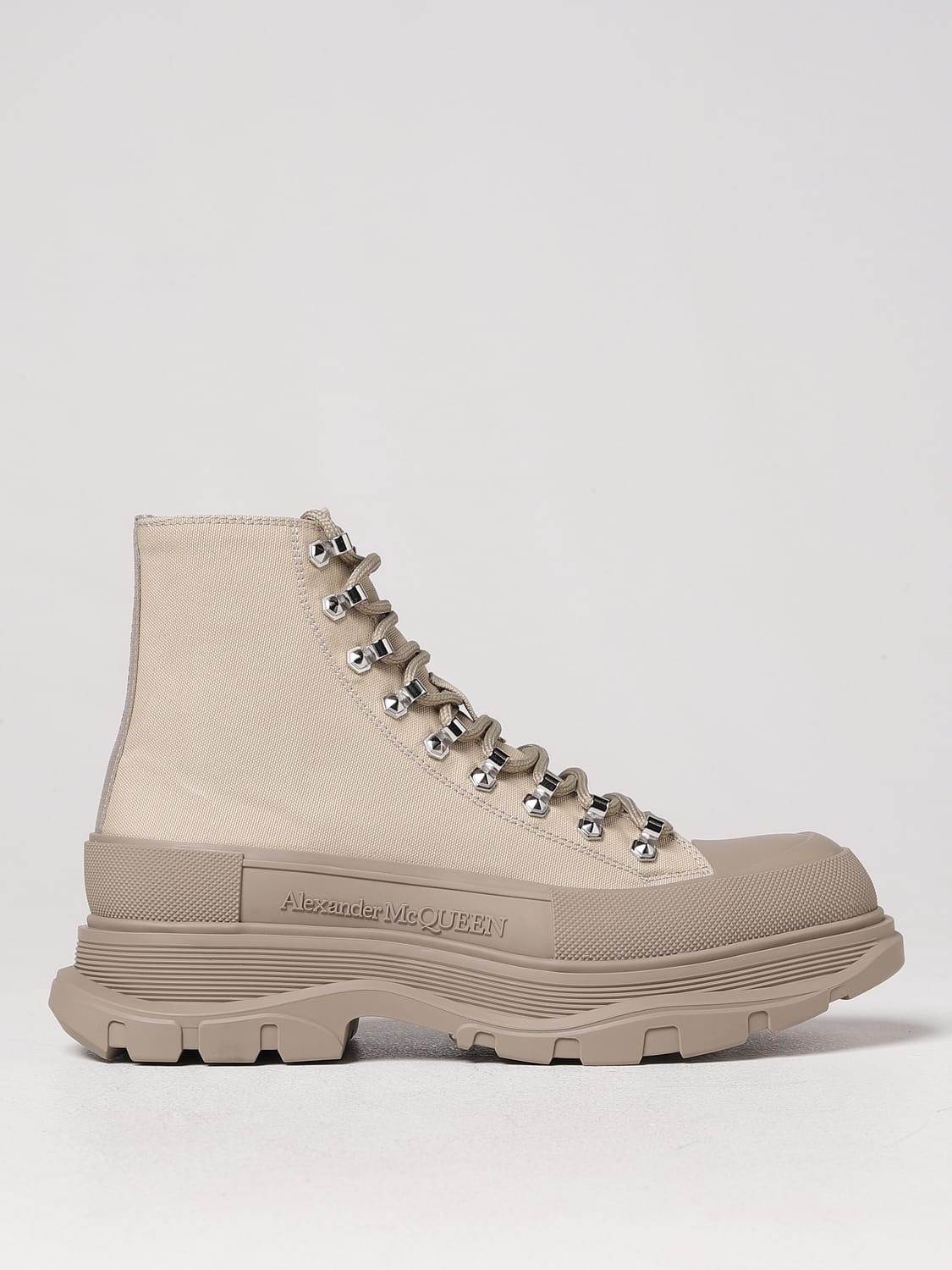 MCQUEEN BOOTS: Boots men McQueen, Beige - Img 1