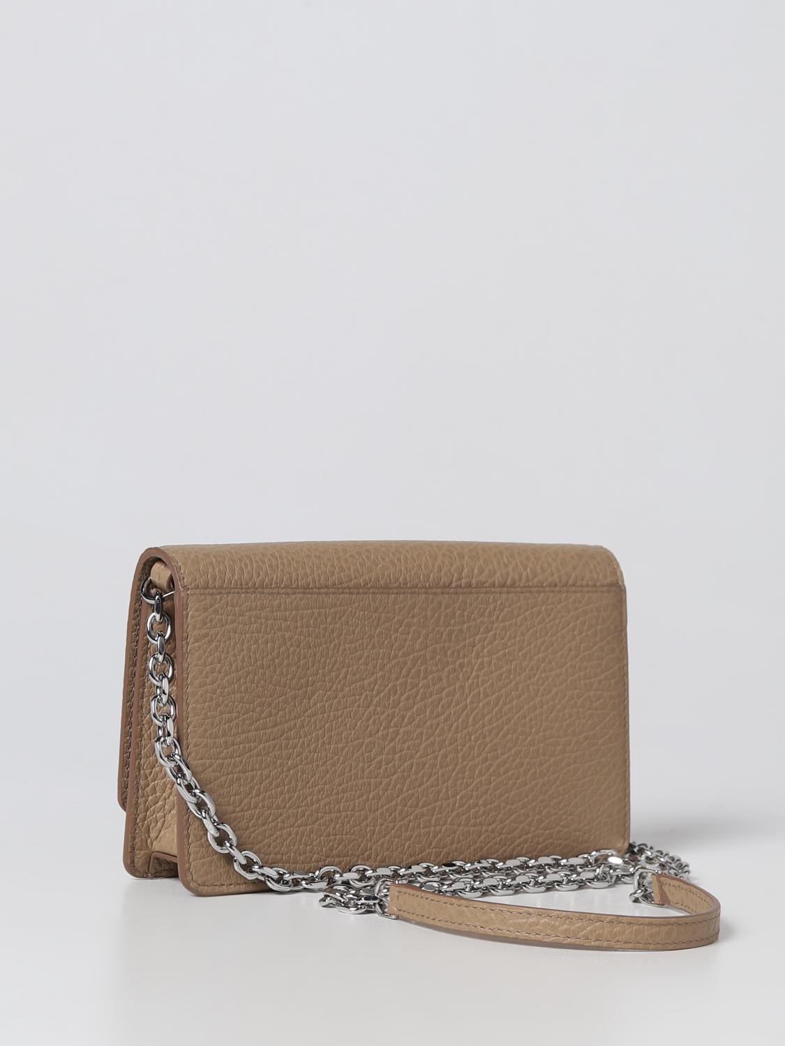 MAISON MARGIELA BORSA MINI: Borsa wallet Maison Margiela in pelle a grana , Cuoio - Img 2