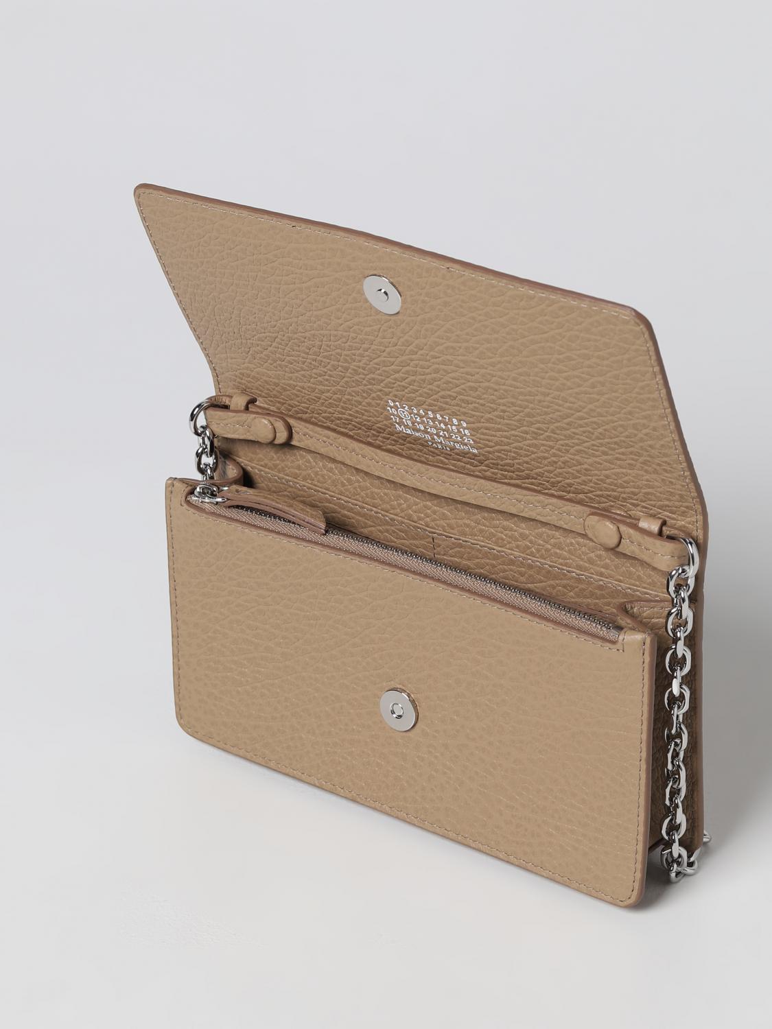 MAISON MARGIELA BORSA MINI: Borsa wallet Maison Margiela in pelle a grana , Cuoio - Img 4