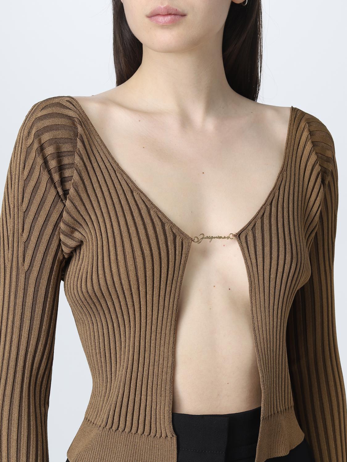JACQUEMUS JERSEY: Jersey mujer Jacquemus, Marrón - Img 5