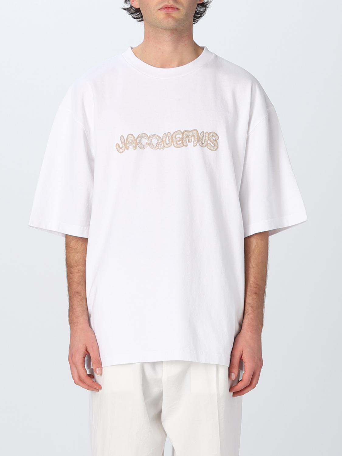 JACQUEMUS T-SHIRT: T-shirt oversize Jacquemus con big logo, Bianco - Img 1