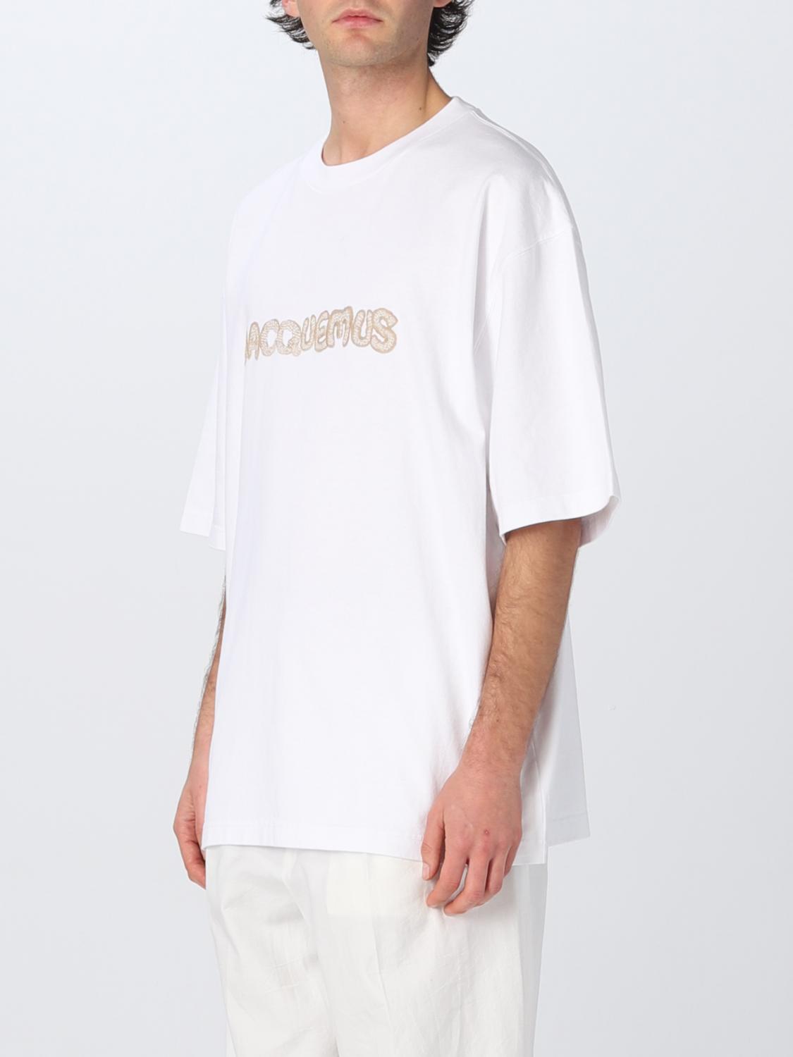 JACQUEMUS T-SHIRT: T-shirt oversize Jacquemus con big logo, Bianco - Img 4