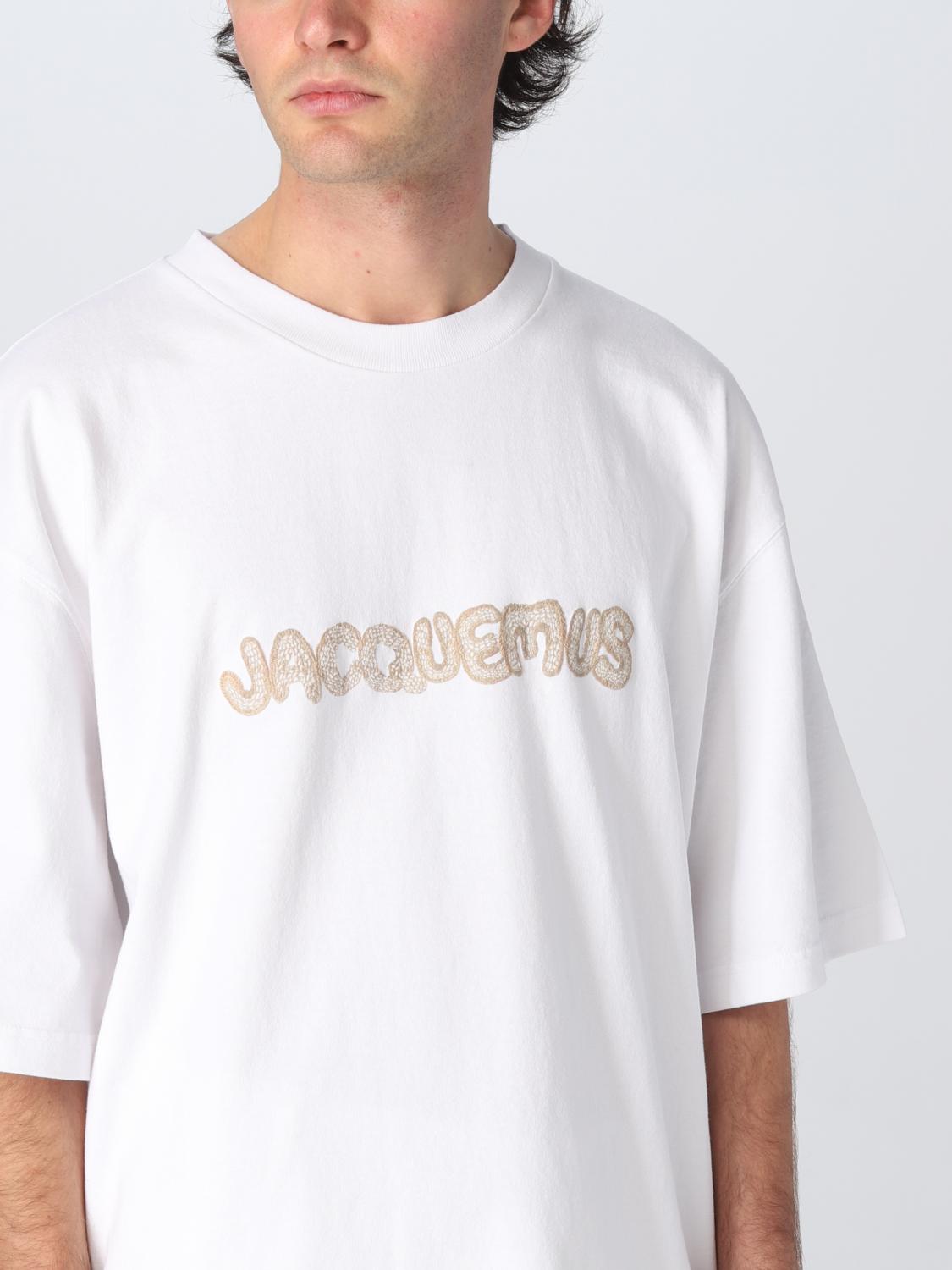 JACQUEMUS T-SHIRT: T-shirt oversize Jacquemus con big logo, Bianco - Img 5
