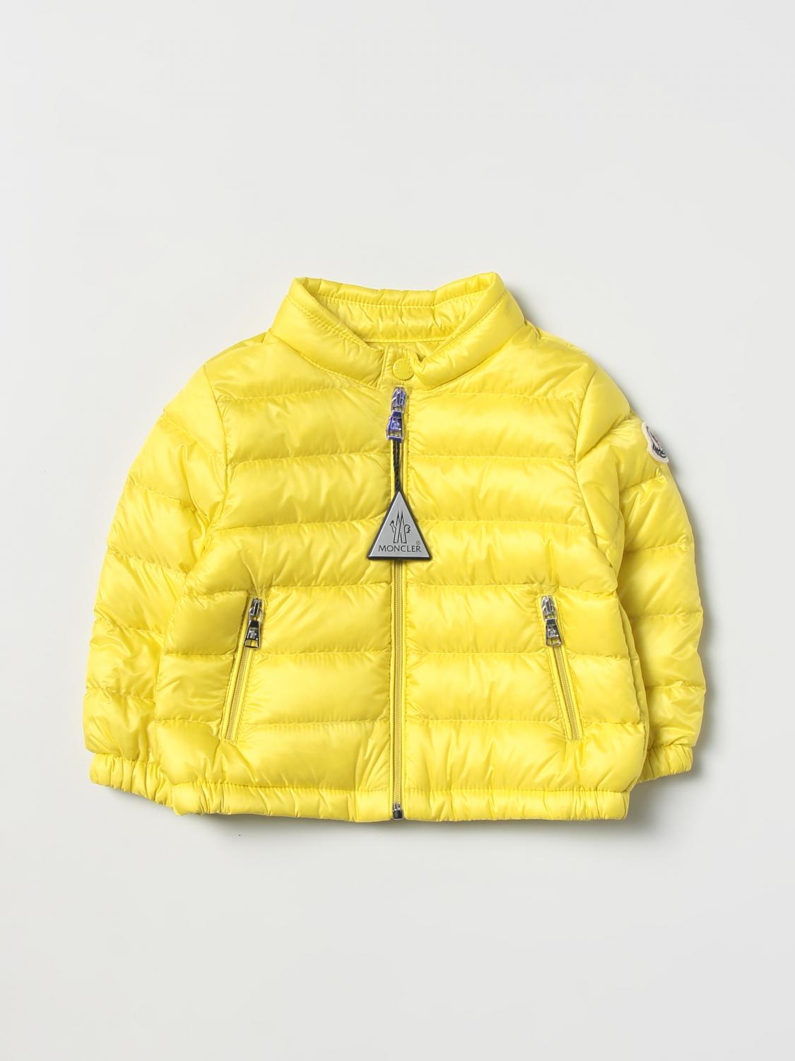 MONCLER JACKET: Moncler down jacket in quilted nylon, Yellow - Img 1