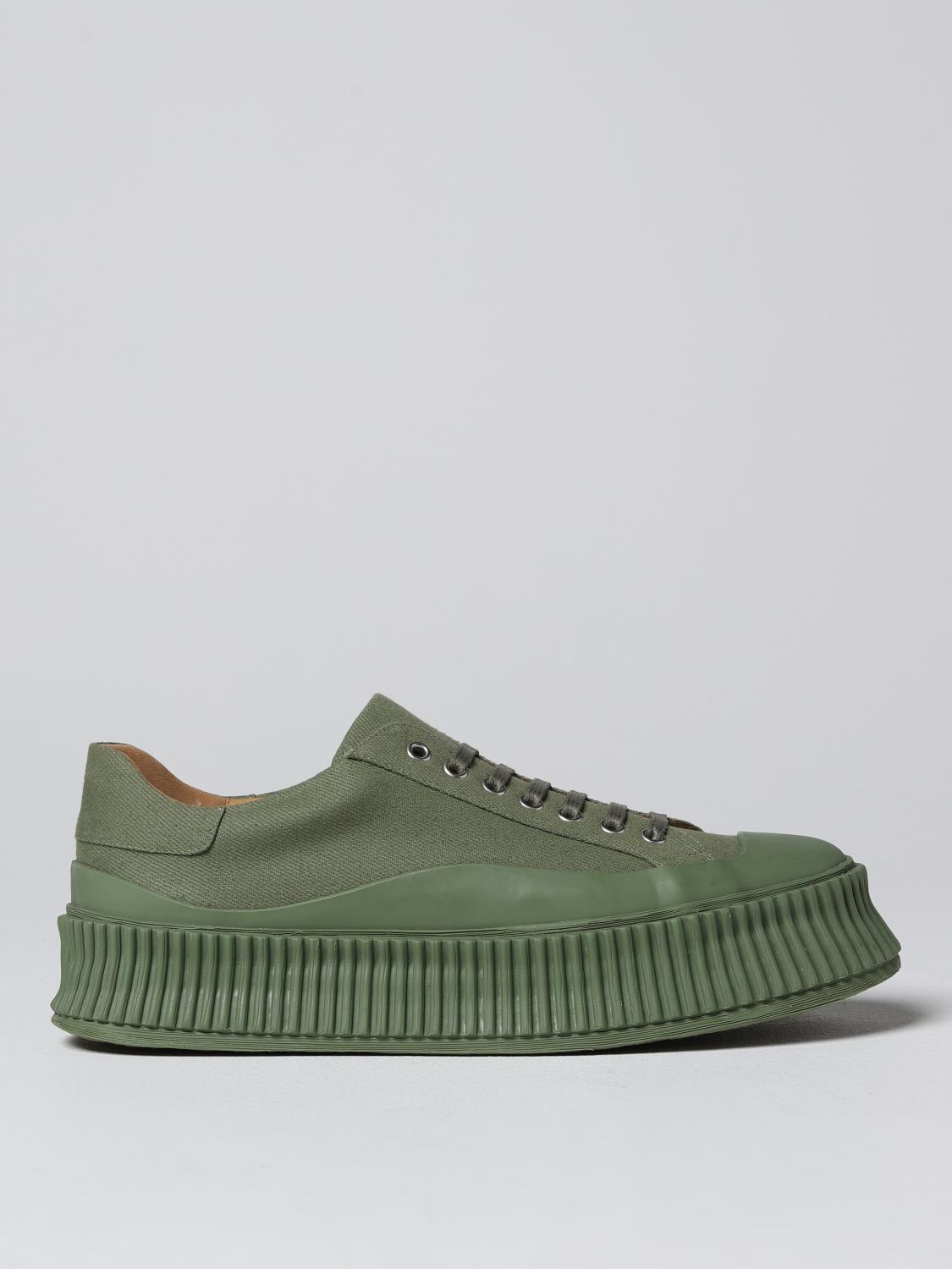 JIL SANDER SNEAKERS: Sneakers Jil Sander in canvas, Verde - Img 1