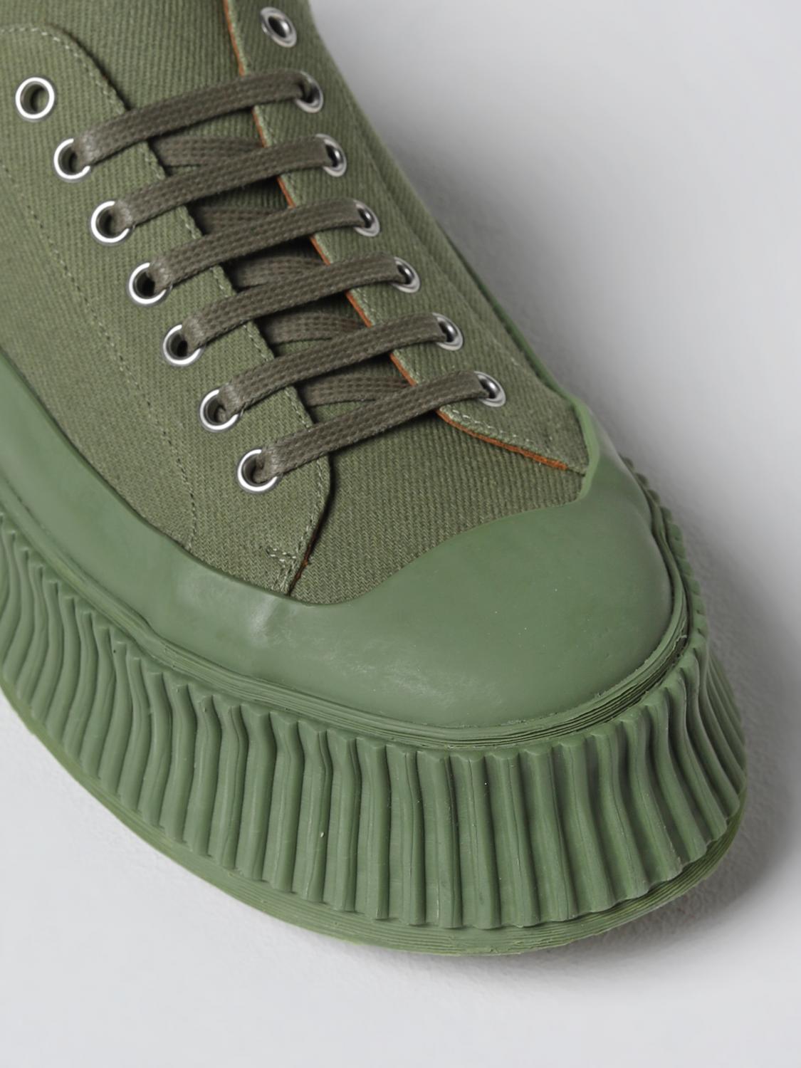 JIL SANDER SNEAKERS: Sneakers Jil Sander in canvas, Verde - Img 4