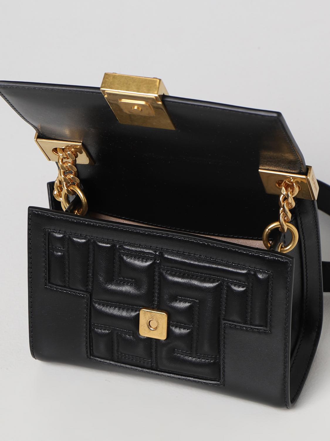 Balmain 1945 bag with embossed monogram - Black  display picture 3