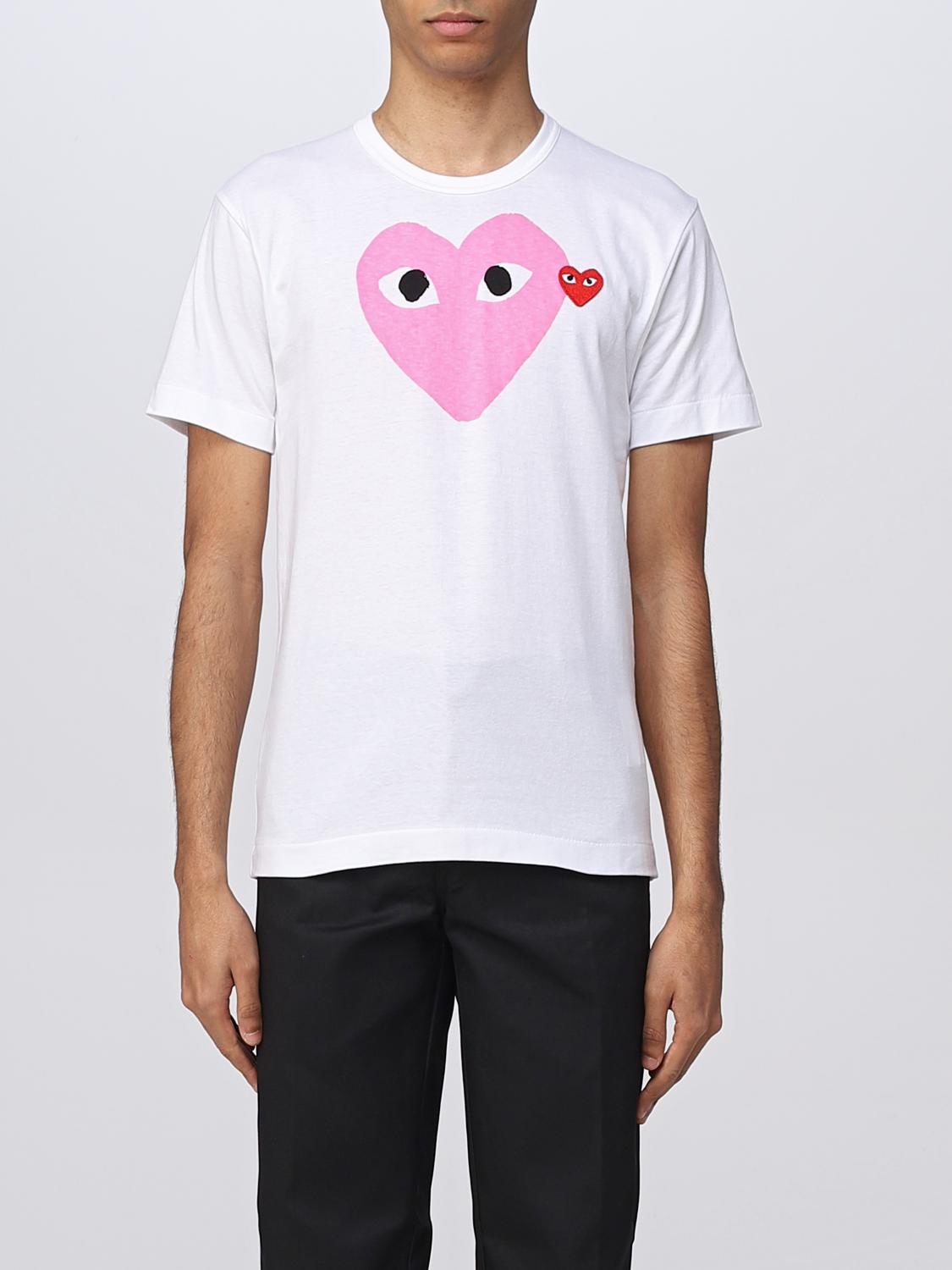 Comme Des Garçons Play Tシャツ メンズ - ピンク | P1T106 | GIGLIO.COM