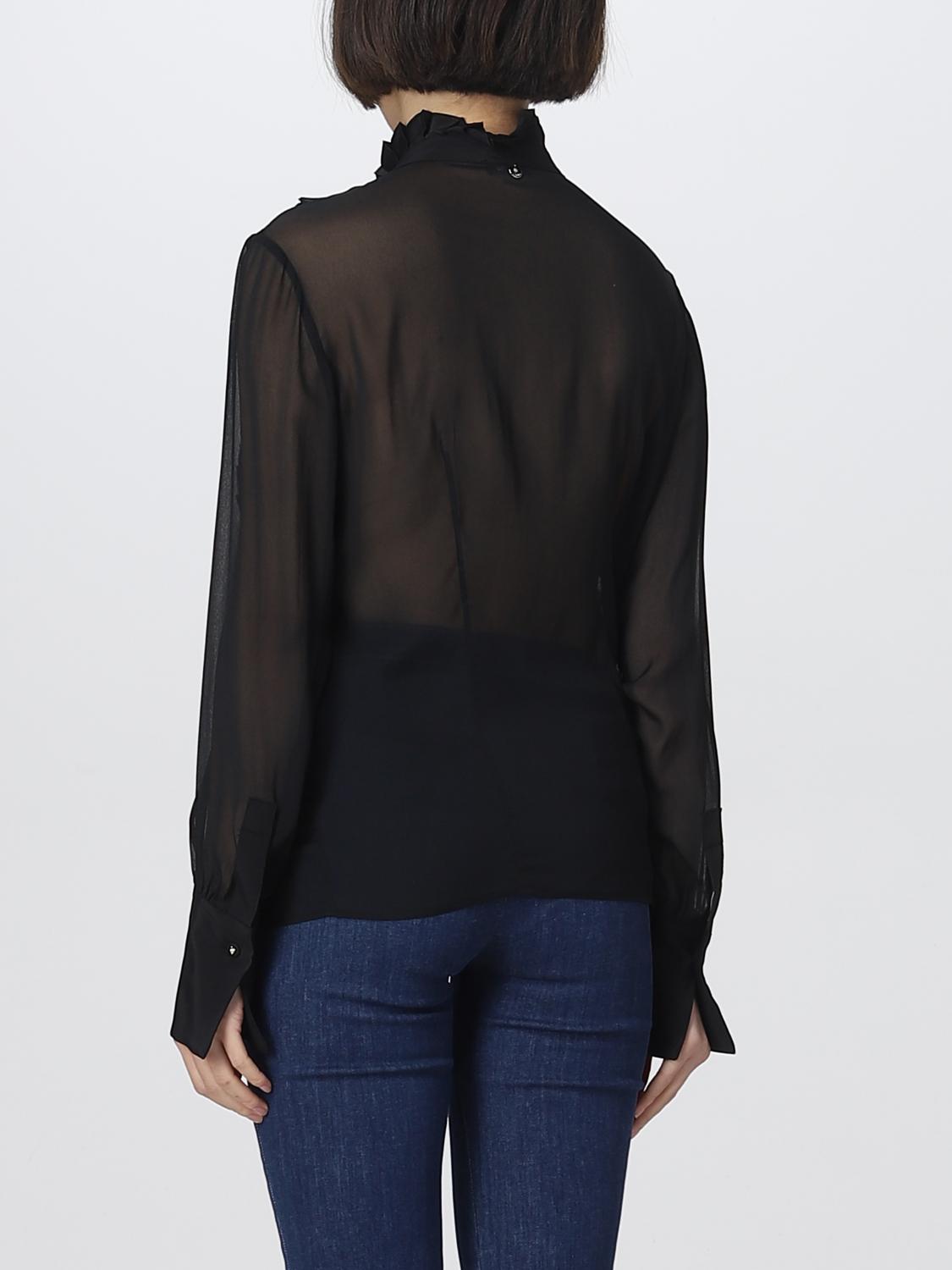 LIU JO CHALECO: Camisa mujer Liu Jo, Negro - Img 2