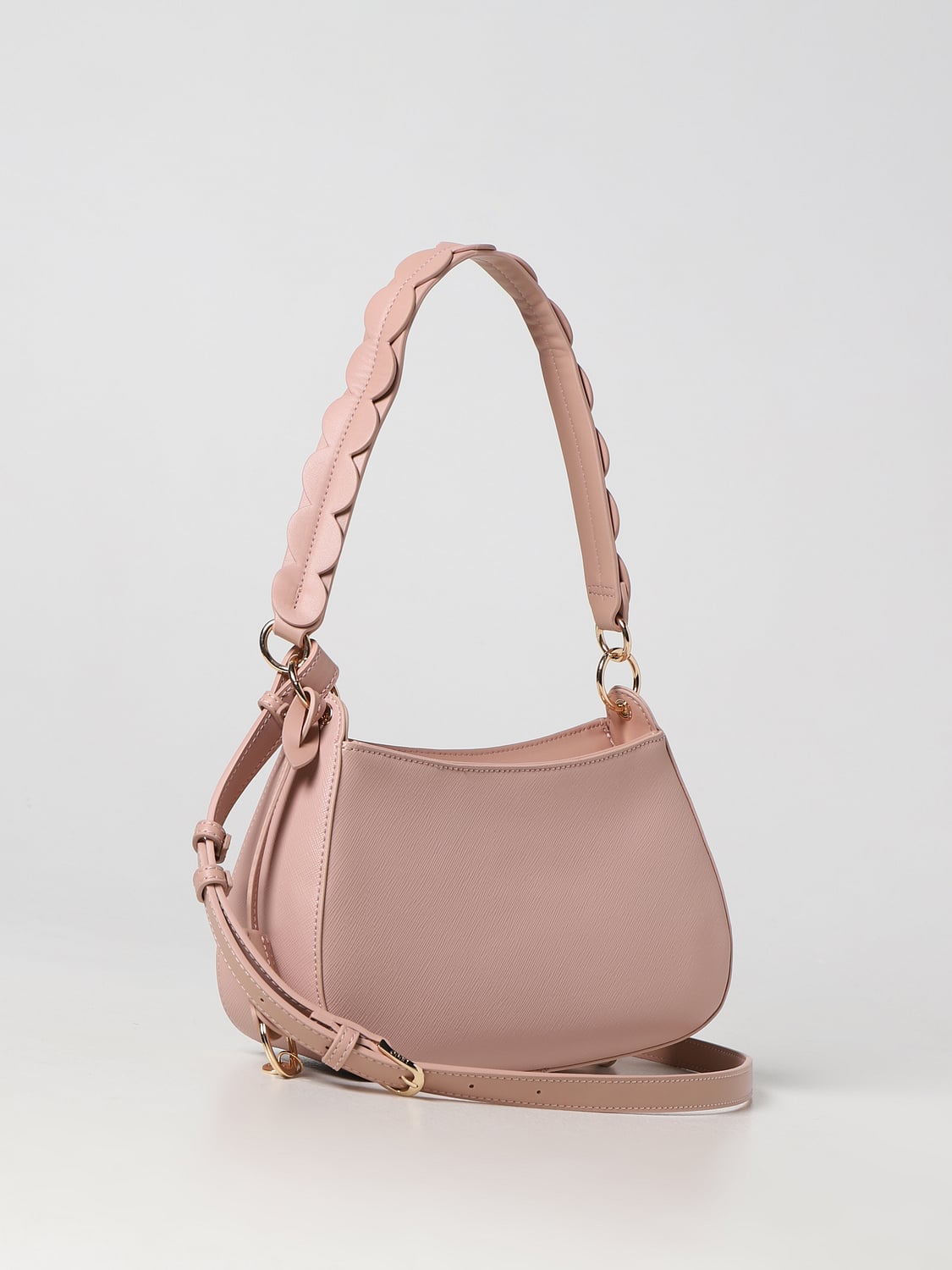 LIU JO BORSA A SPALLA: Borsa Agar Liu Jo in similpelle saffiano, Rosa - Img 2