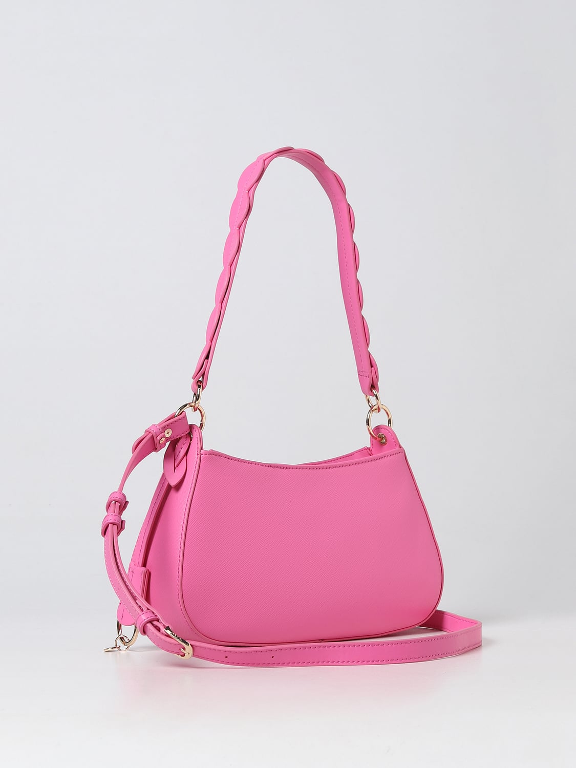 LIU JO BORSA A SPALLA: Borsa Agar Liu Jo in similpelle saffiano, Lampone - Img 2