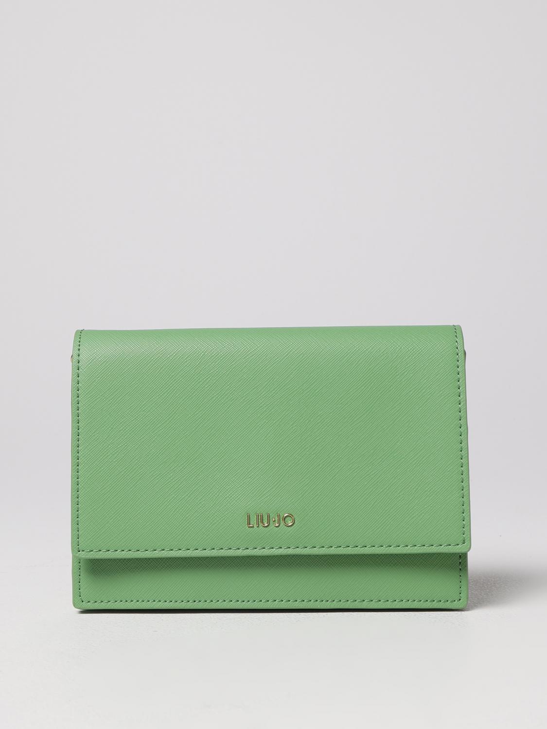 LIU JO BORSA A TRACOLLA: Borsa Liu Jo in pelle sintetica saffiano, Verde - Img 1
