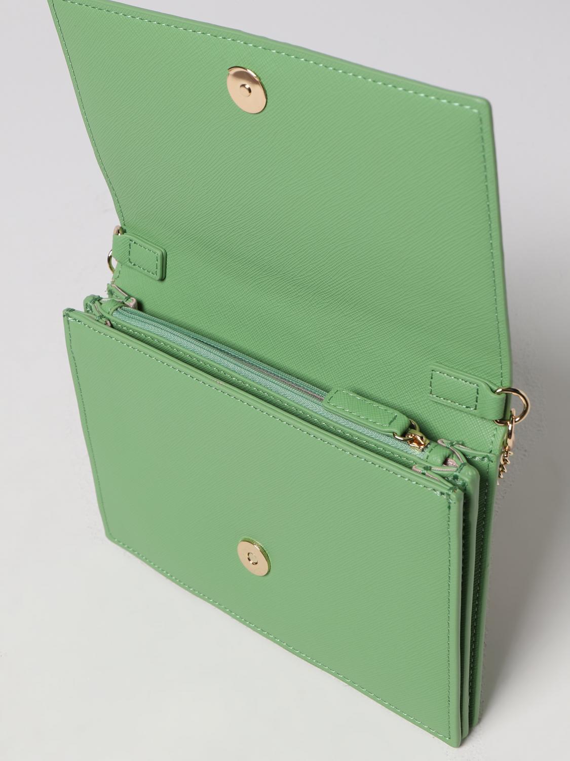 LIU JO BORSA A TRACOLLA: Borsa Liu Jo in pelle sintetica saffiano, Verde - Img 3