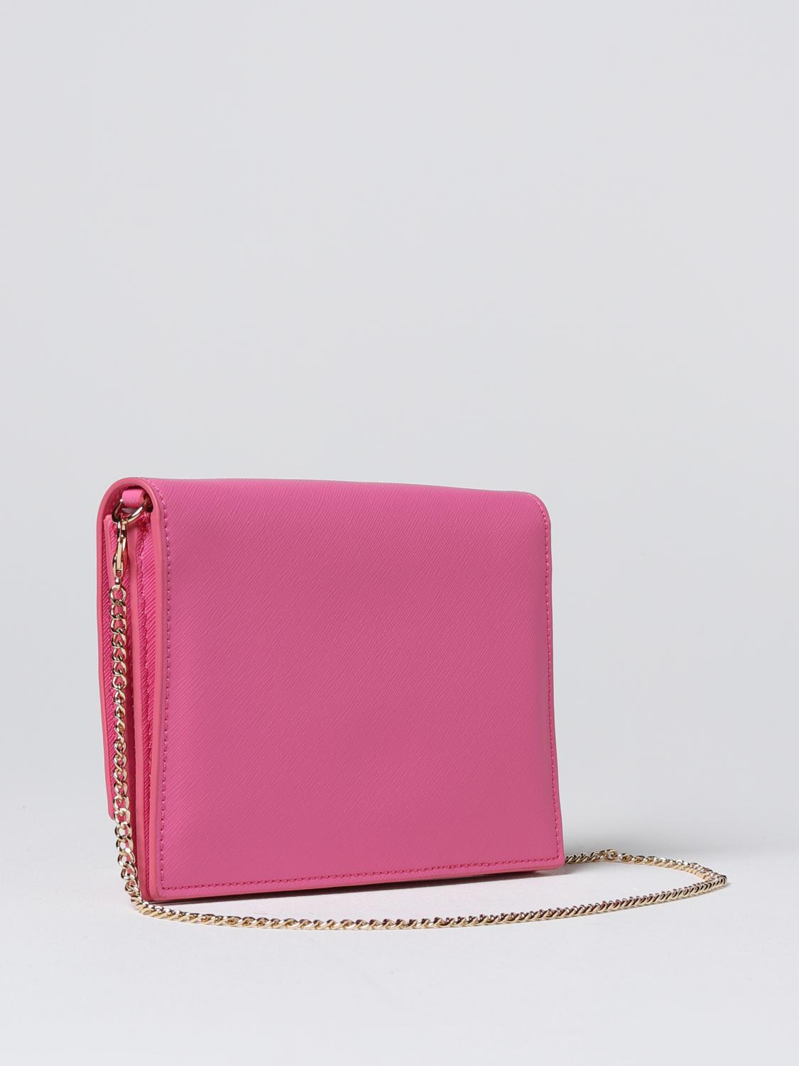 LIU JO BORSA A TRACOLLA: Borsa Liu Jo in pelle sintetica saffiano, Lampone - Img 2