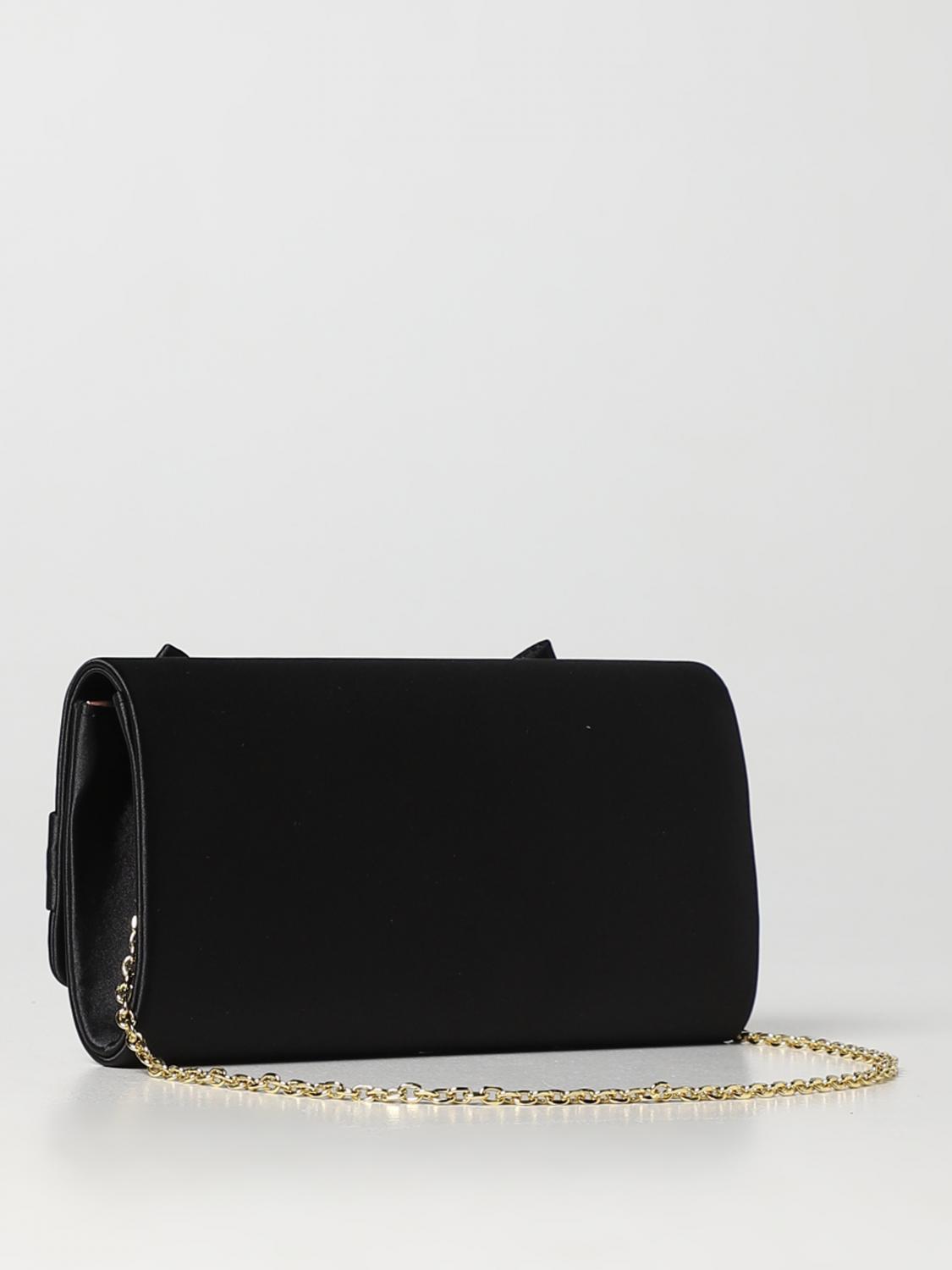 LIU JO CLUTCH: Clutch Liu Jo in raso, Nero - Img 2