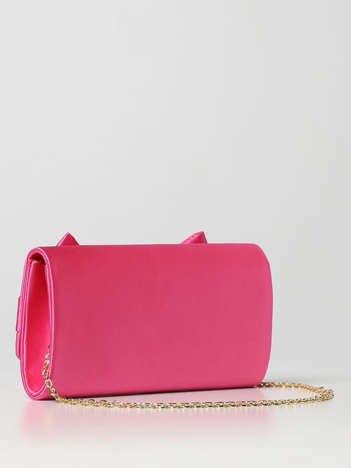LIU JO CLUTCH: Clutch Liu Jo in raso, Fuxia - Img 2