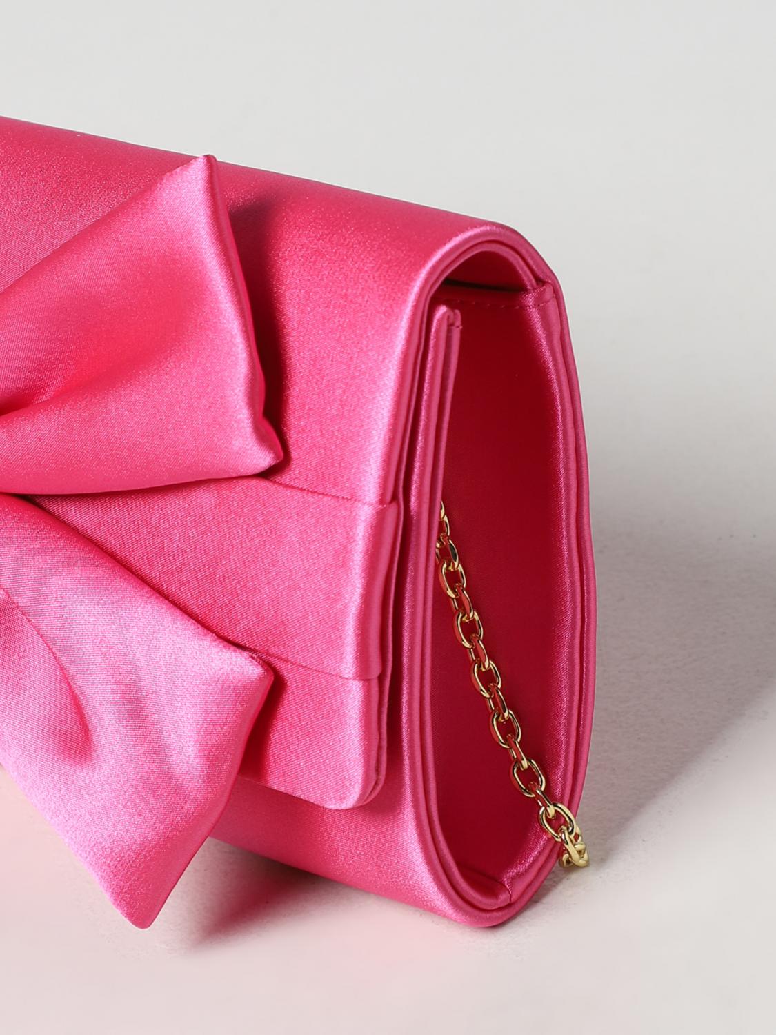 LIU JO CLUTCH: Clutch Liu Jo in raso, Fuxia - Img 3