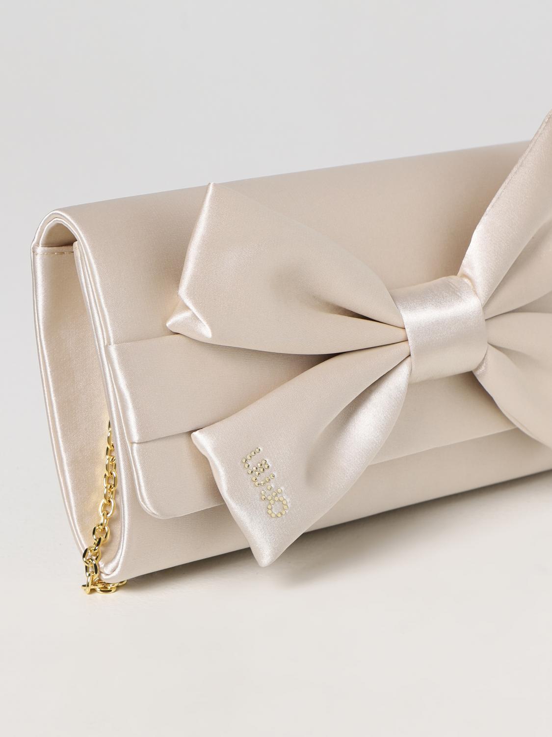 LIU JO CLUTCH: Clutch Liu Jo in raso, Oro - Img 3