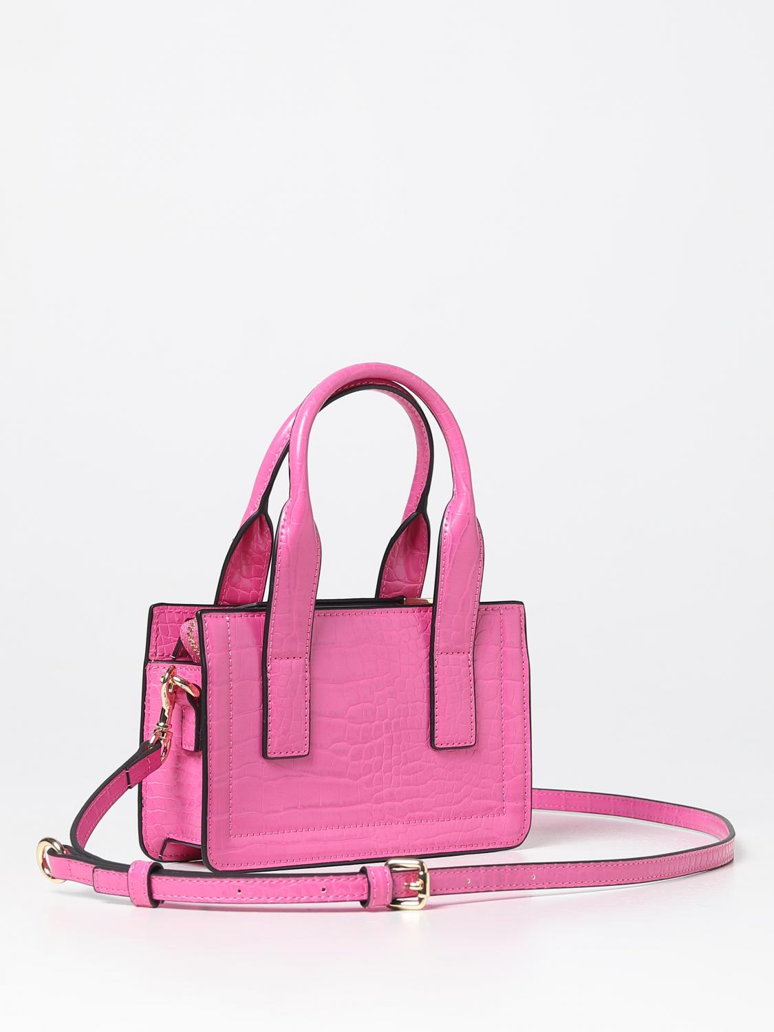 VERSACE JEANS COUTURE HANDBAG: Versace Jeans Couture bag in crocodile print synthetic leather, Pink - Img 2