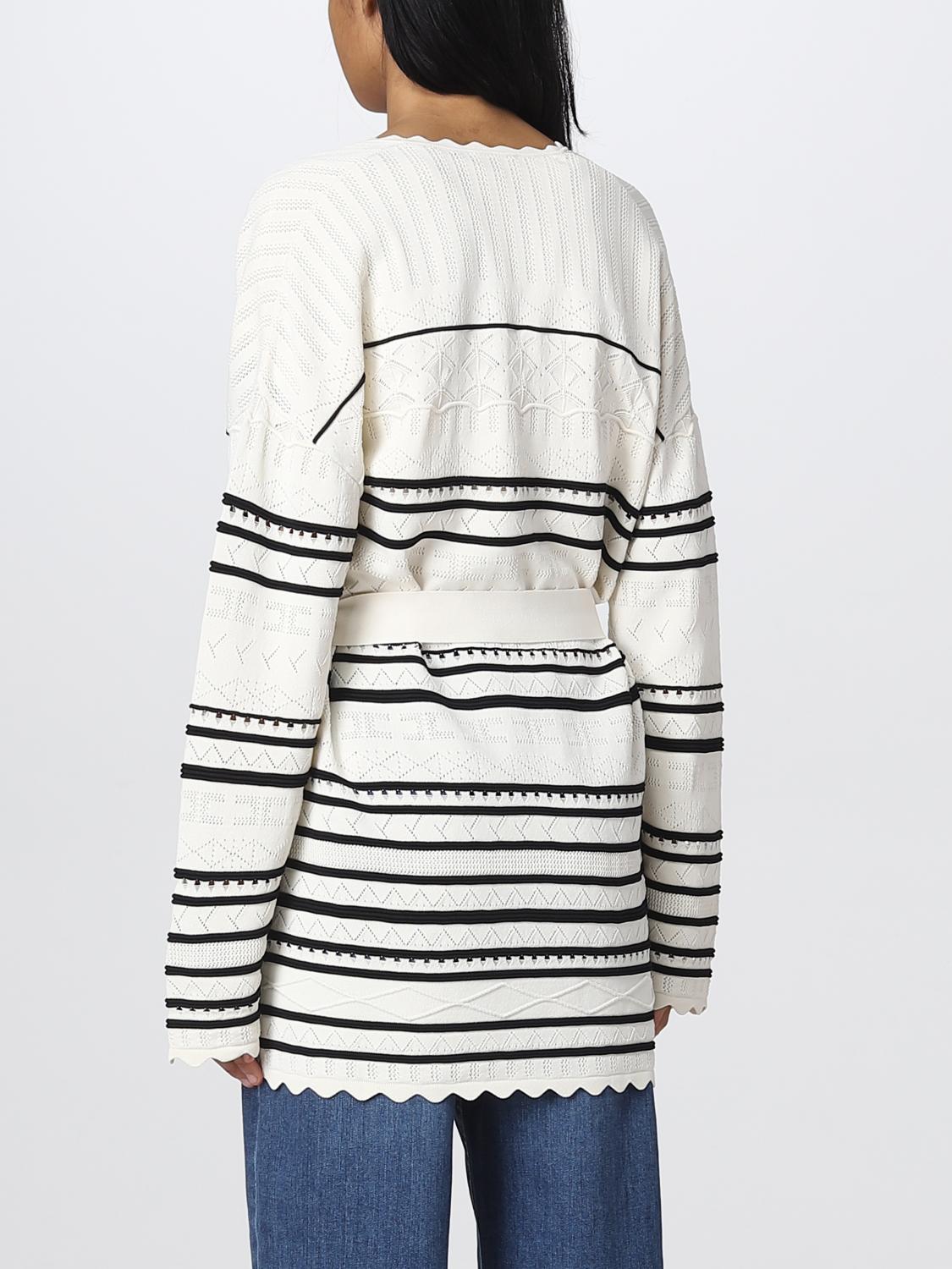 ELISABETTA FRANCHI JERSEY: Cárdigan mujer Elisabetta Franchi, Mantequilla - Img 2