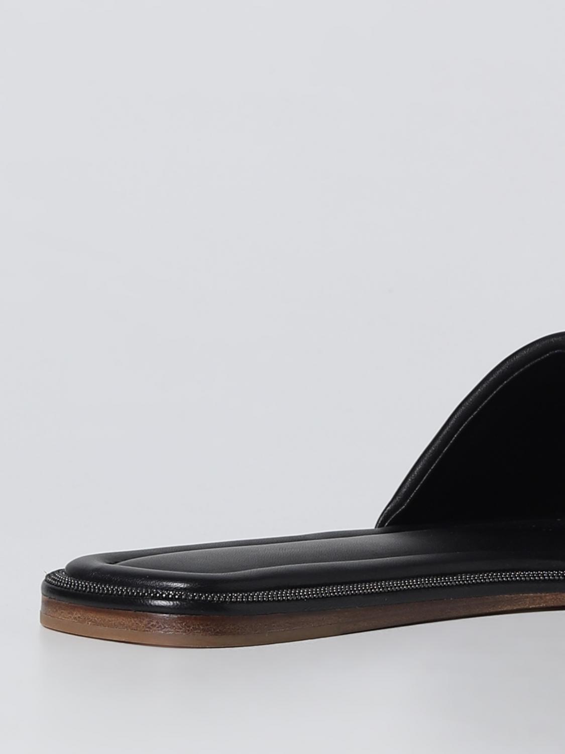 BRUNELLO CUCINELLI FLACHE SANDALEN: Schuhe damen Brunello Cucinelli, Schwarz - Img 3
