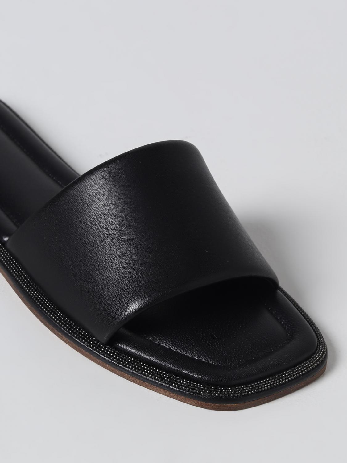 BRUNELLO CUCINELLI FLACHE SANDALEN: Schuhe damen Brunello Cucinelli, Schwarz - Img 4
