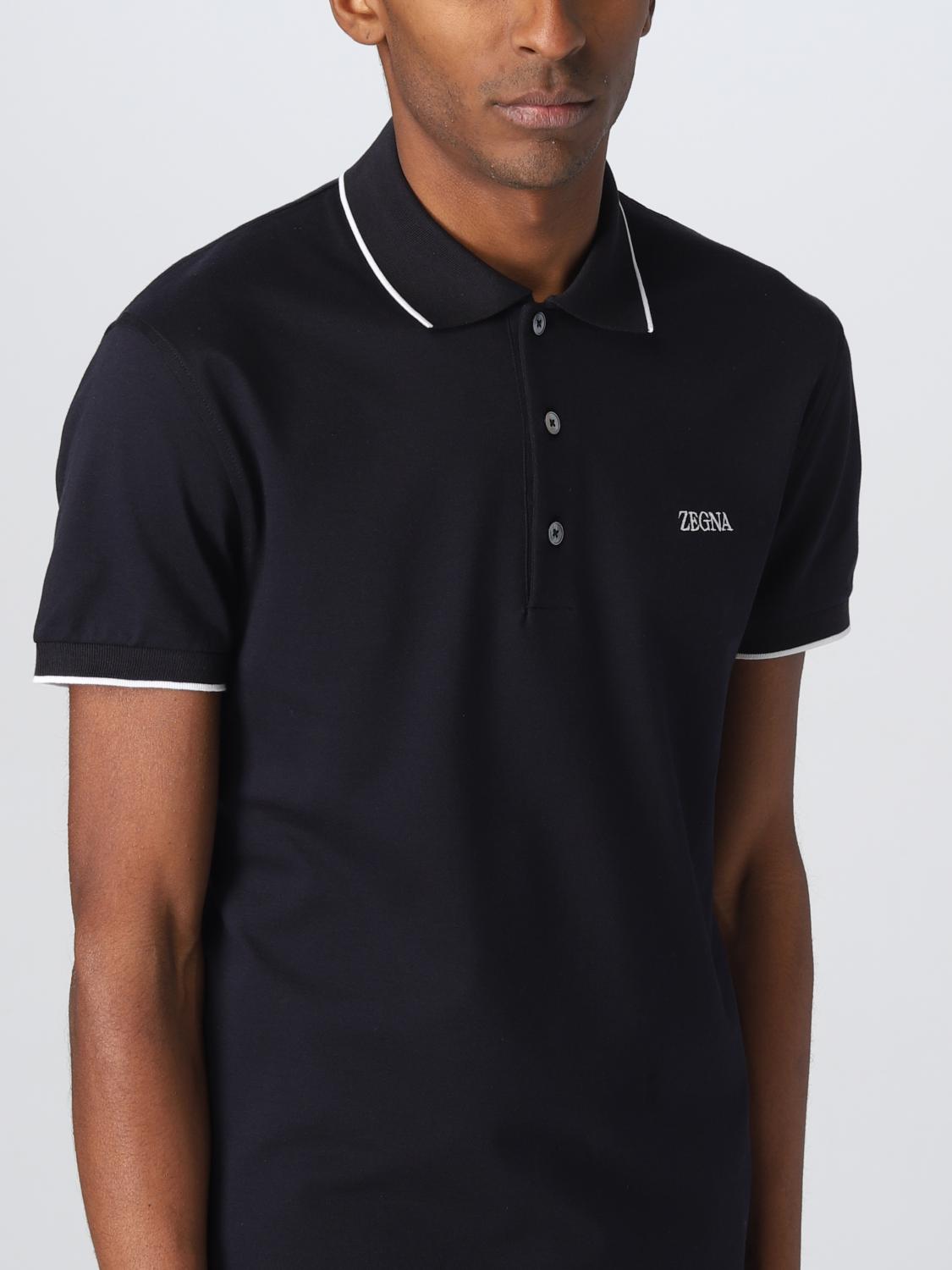 ZEGNA POLO: Polo Zegna in cotone stretch, Blue - Img 5