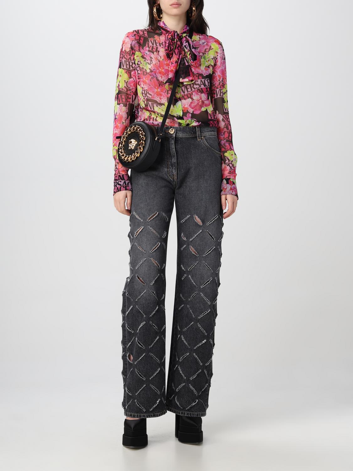 VERSACE BORSA MINI: Borsa La Medusa Versace in pelle a micrograna, Nero - Img 2