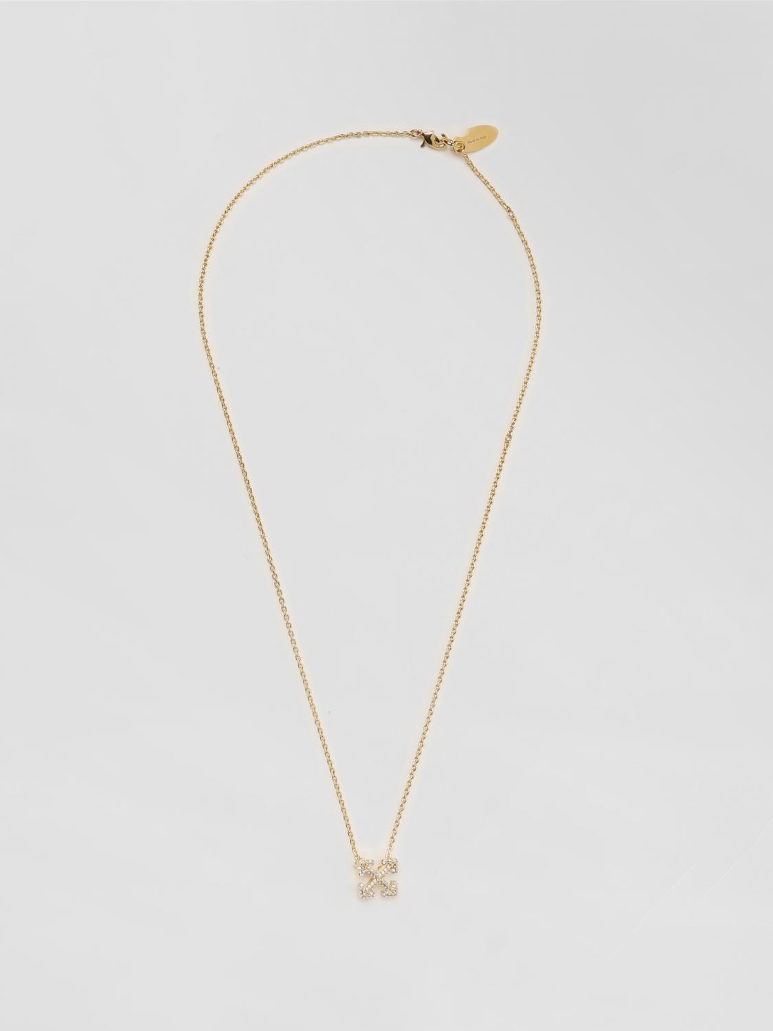 OFF-WHITE GIOIELLO: Collana Arrow Off-White in ottone e strass, Oro - Img 1