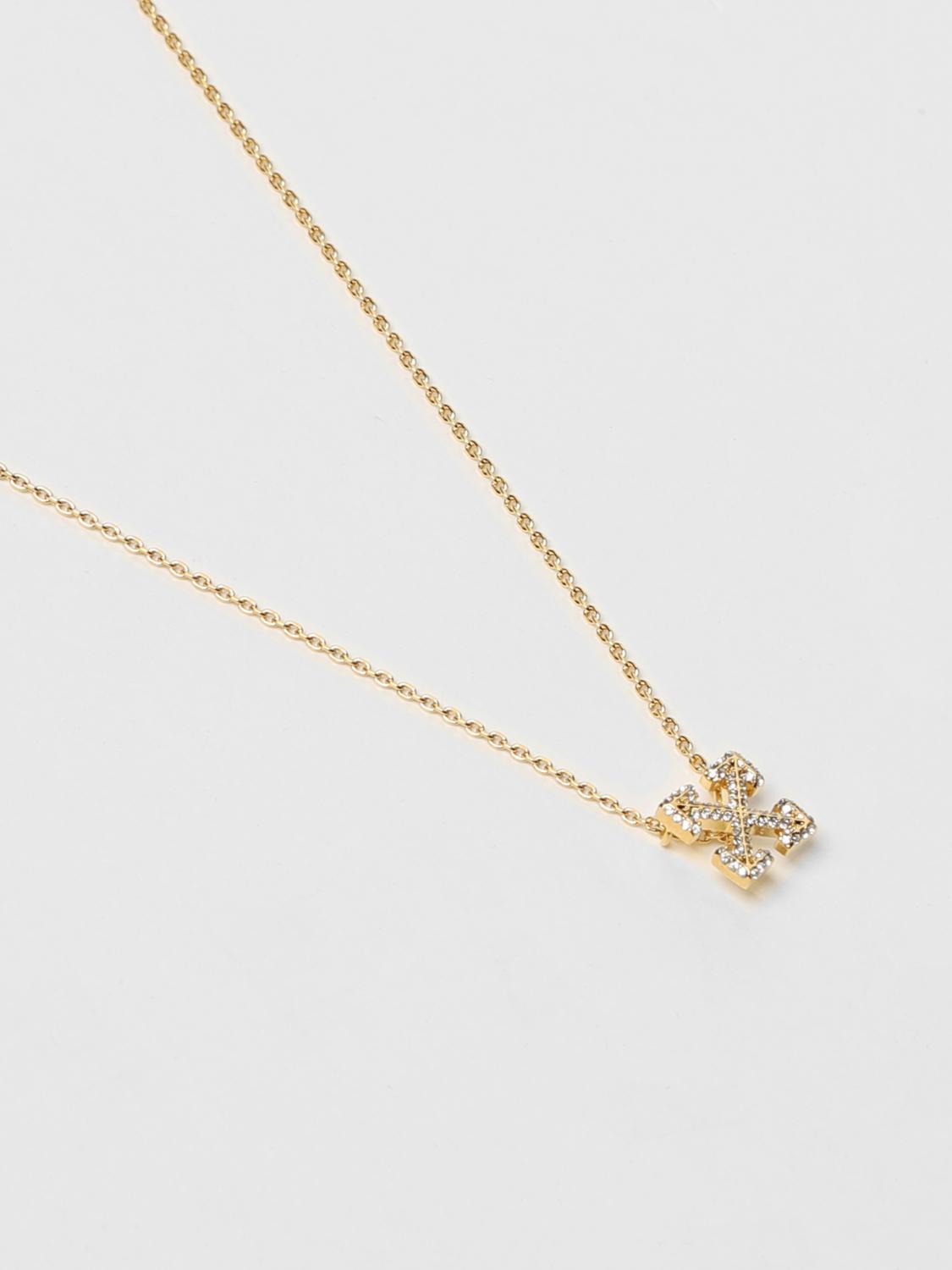 OFF-WHITE GIOIELLO: Collana Arrow Off-White in ottone e strass, Oro - Img 2