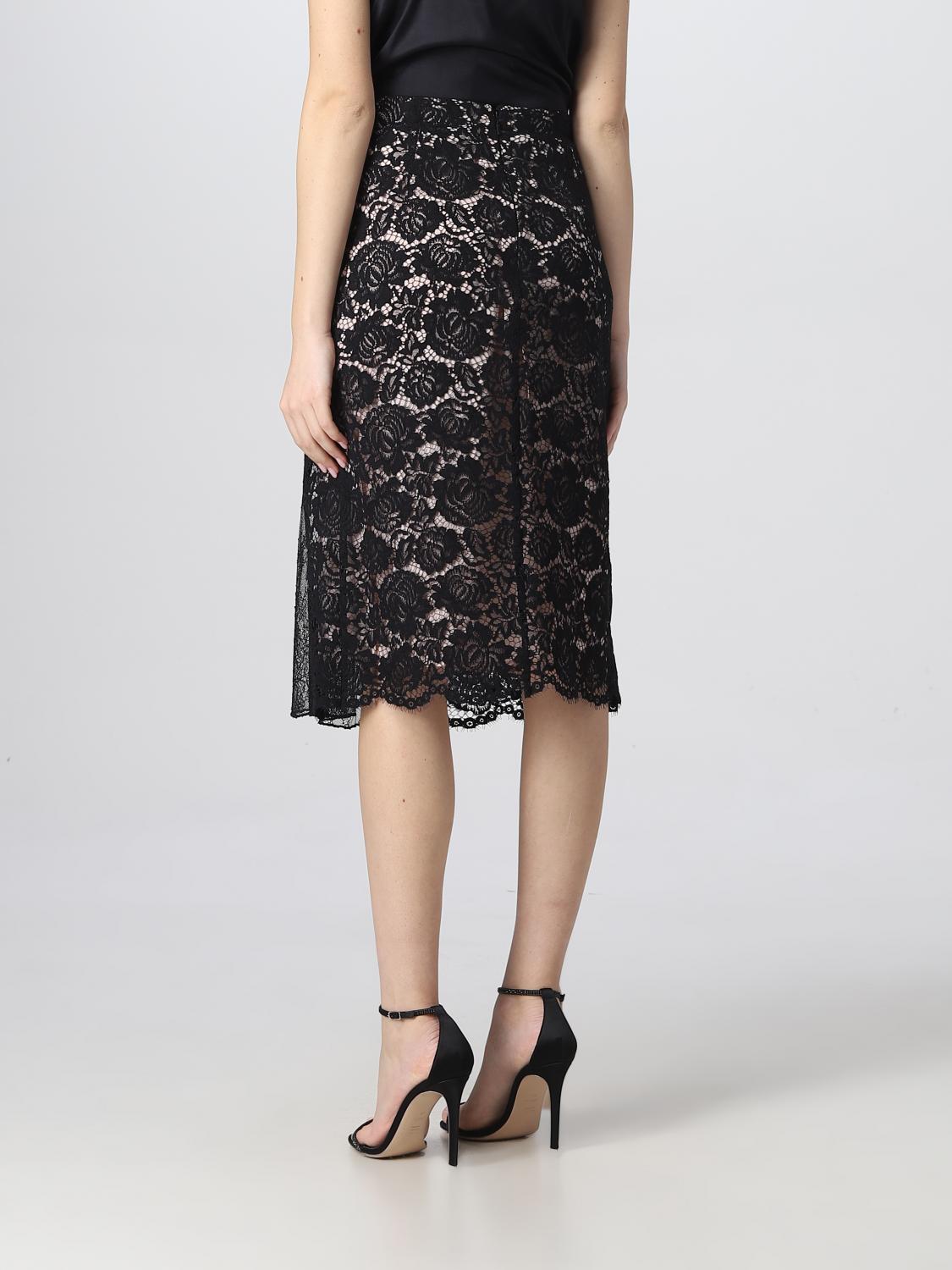 PINKO GONNA: Gonna Pinko in pizzo, Nero - Img 3