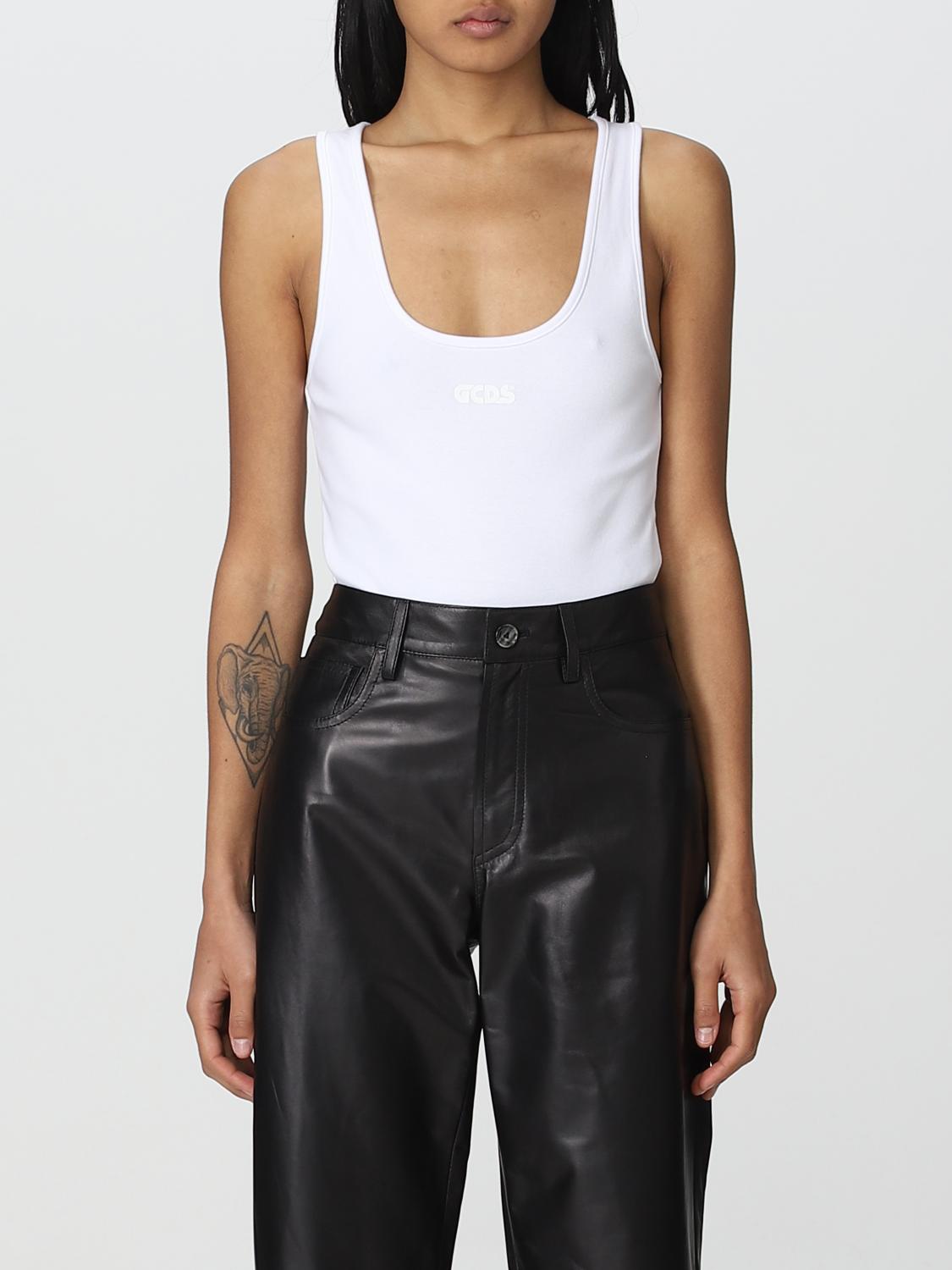 GCDS BODY: Pull femme GCDS, Blanc - Img 1