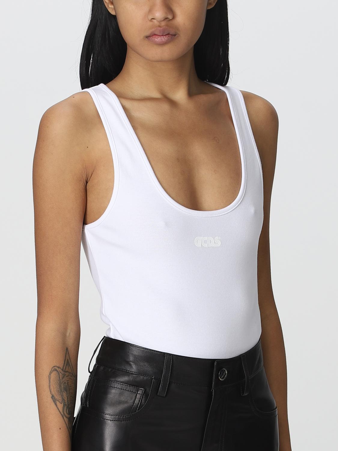 GCDS BODY: Pull femme GCDS, Blanc - Img 6