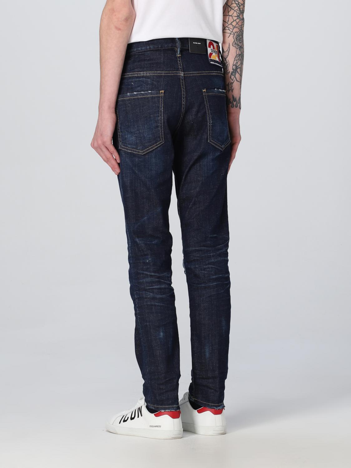 DSQUARED2 JEANS: Jeans hombre Dsquared2, Azul Oscuro - Img 3