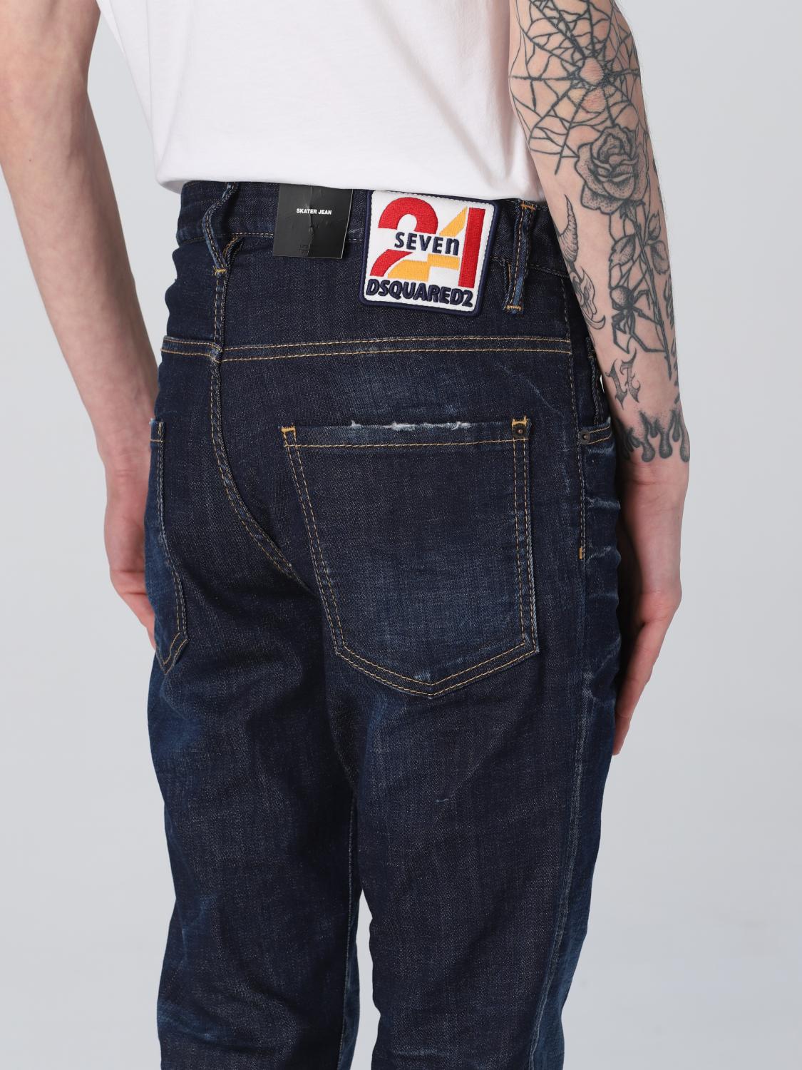 DSQUARED2 JEANS: Jeans hombre Dsquared2, Azul Oscuro - Img 4