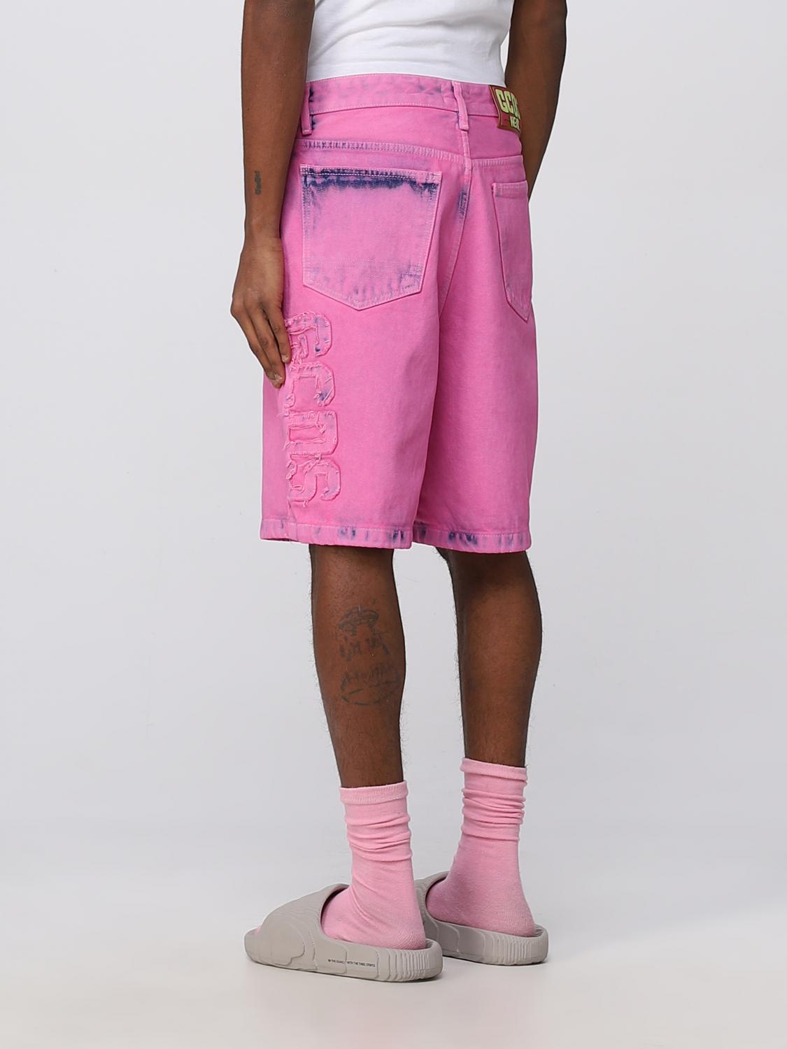 GCDS SHORTS: Pants men GCDS, Fuchsia - Img 3