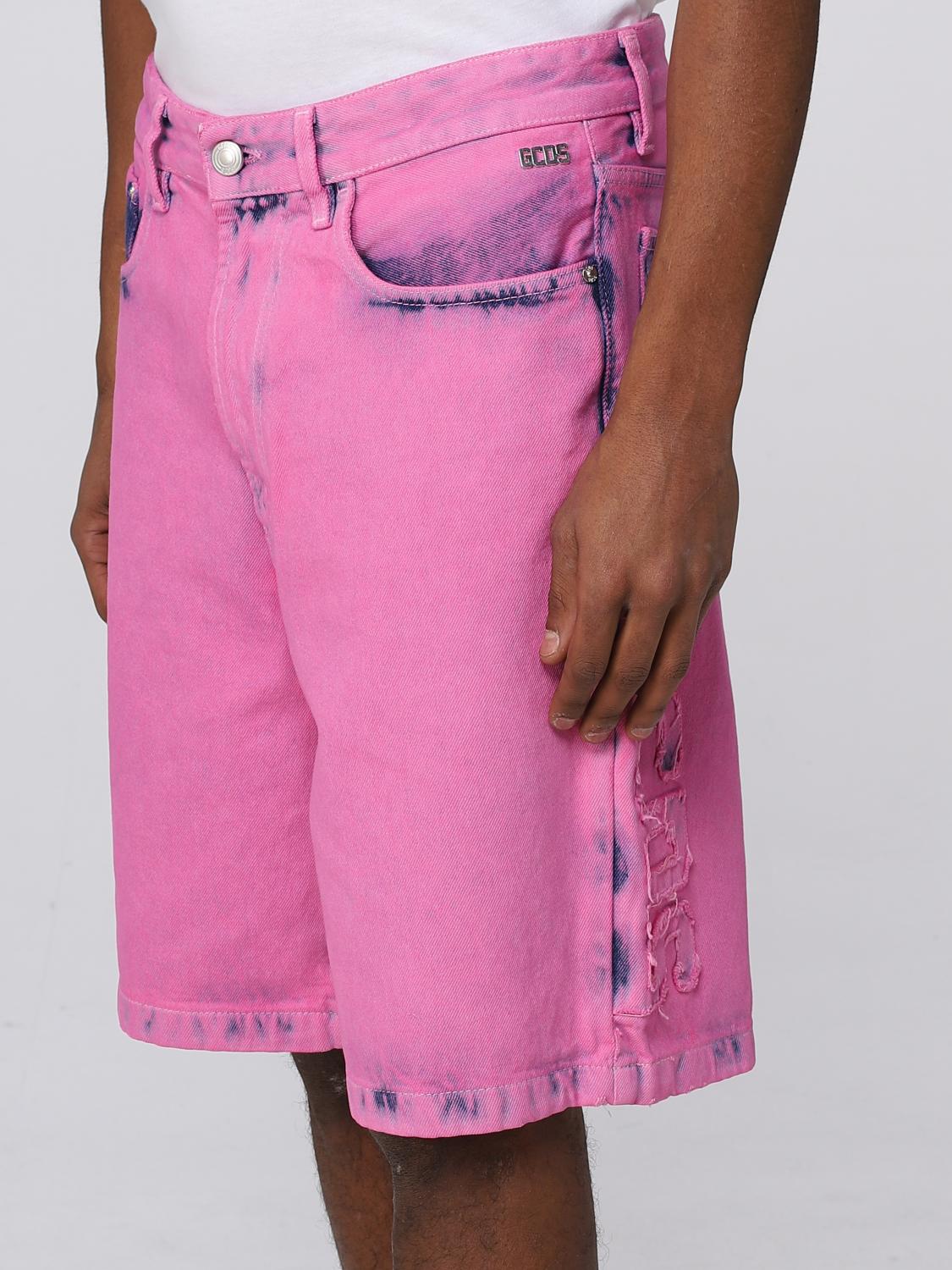 GCDS SHORTS: Pants men GCDS, Fuchsia - Img 4