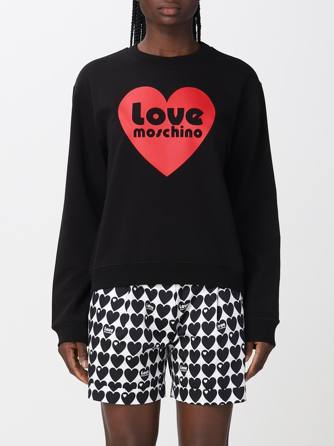 Love moschino black sweatshirt on sale