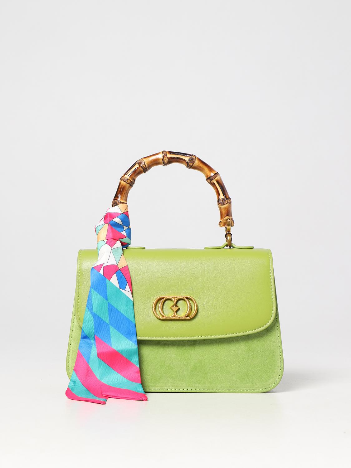 LA CARRIE BORSA A MANO: Borsa Transition La Carrie in pelle, Verde - Img 1