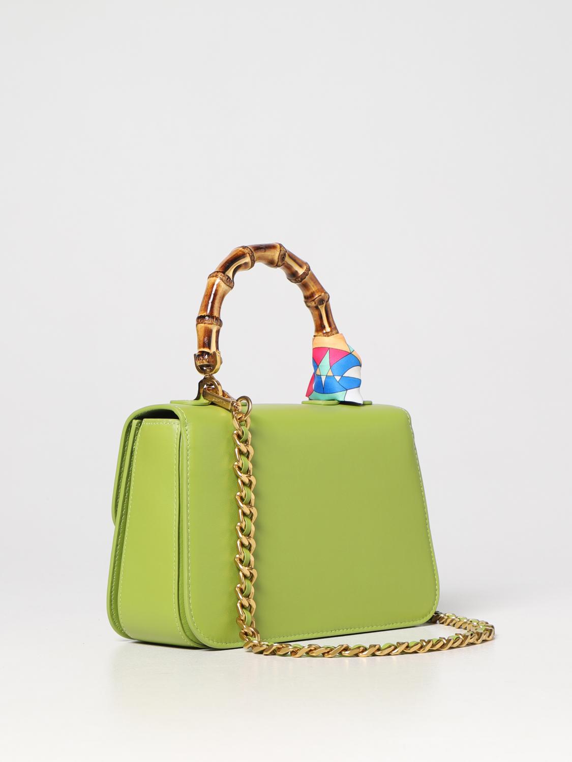 LA CARRIE BORSA A MANO: Borsa Transition La Carrie in pelle, Verde - Img 2