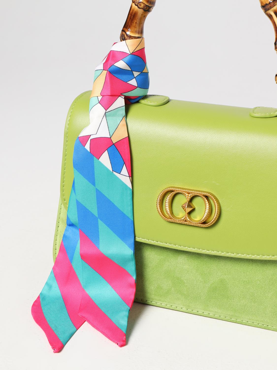 LA CARRIE BORSA A MANO: Borsa Transition La Carrie in pelle, Verde - Img 3