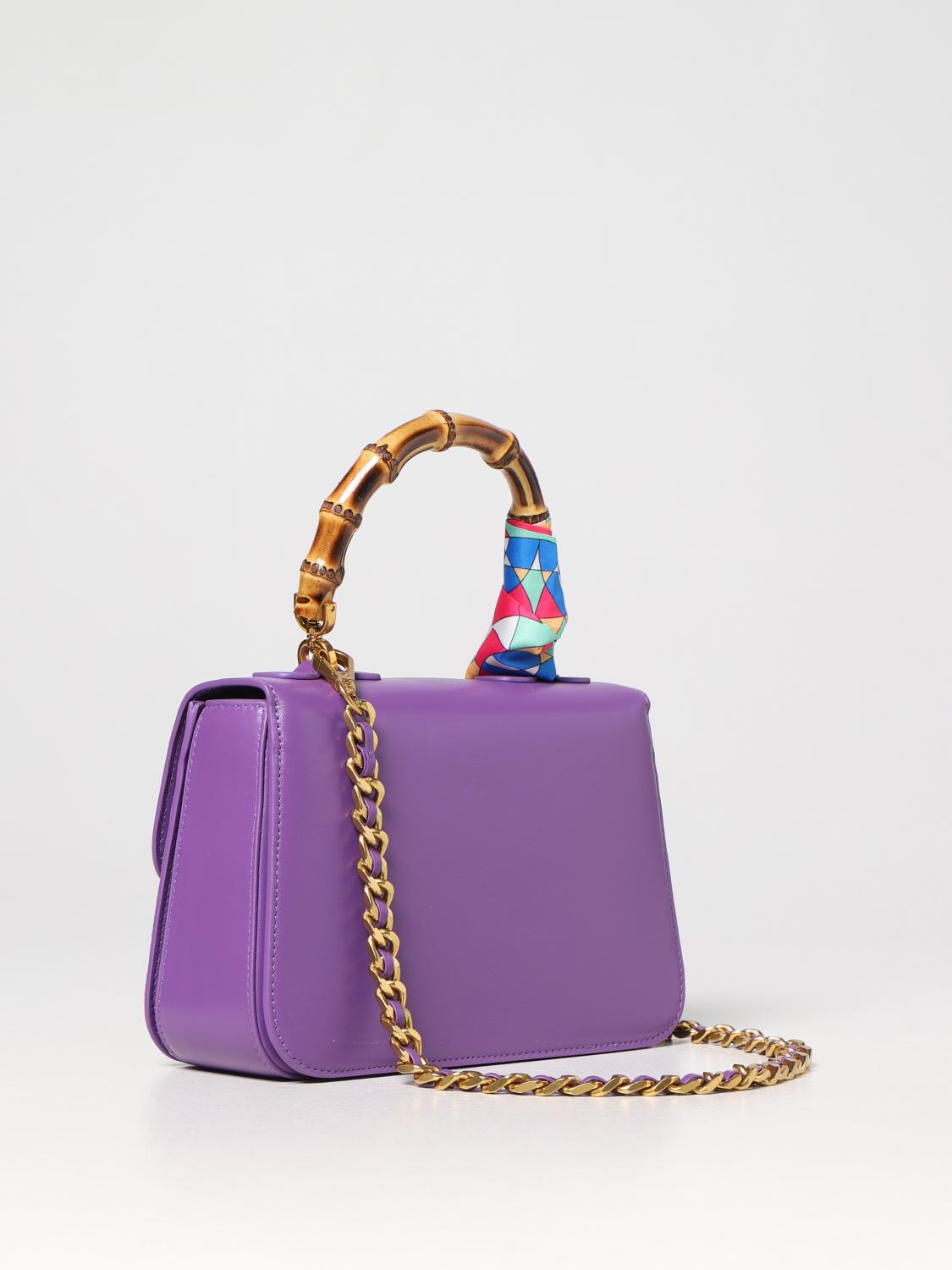 LA CARRIE BORSA A MANO: Borsa Transition La Carrie in pelle, Viola - Img 2