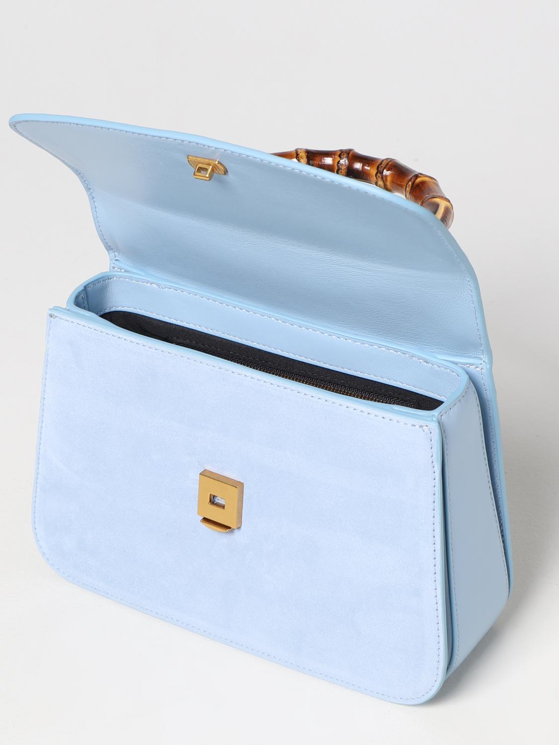 LA CARRIE BORSA A MANO: Borsa Transition La Carrie in pelle, Denim - Img 3