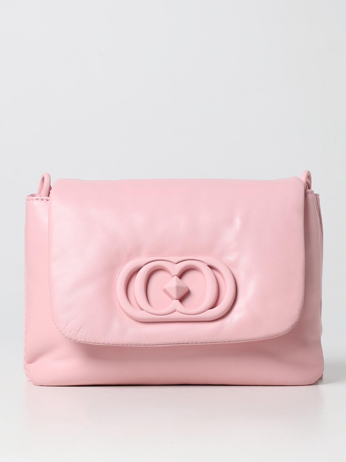 LA CARRIE BORSA A SPALLA: Borsa Deccan Giselle La Carrie in nappa, Rosa - Img 1