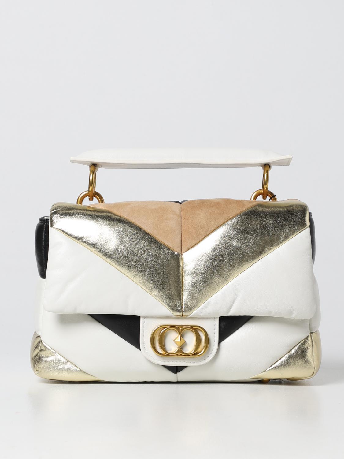 LA CARRIE BORSA A MANO: Borsa Amitola La Carrie in nappa trapuntata, Beige - Img 1