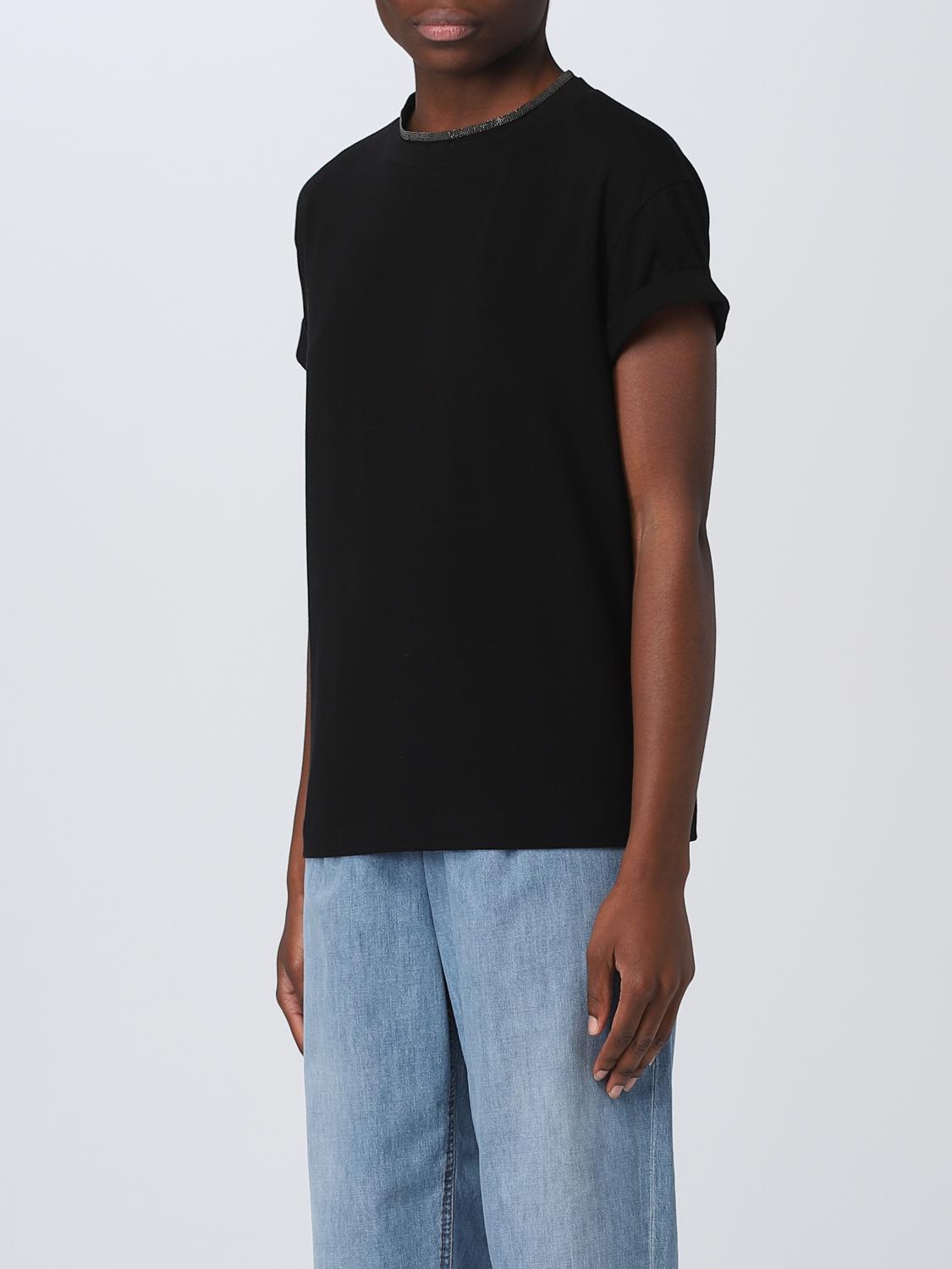 BRUNELLO CUCINELLI T-SHIRT: Brunello Cucinelli T-shirt in jersey, Black - Img 4