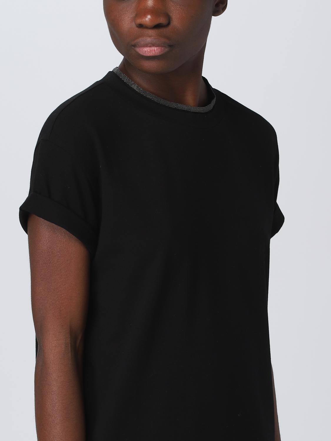 BRUNELLO CUCINELLI T-SHIRT: Brunello Cucinelli T-shirt in jersey, Black - Img 5