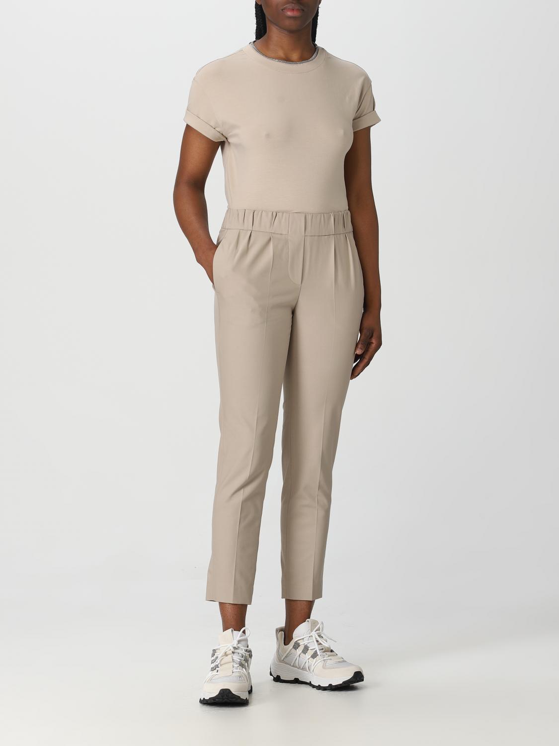 BRUNELLO CUCINELLI T-SHIRTS: T-shirt Brunello Cucinelli in jersey, Beige - Img 2